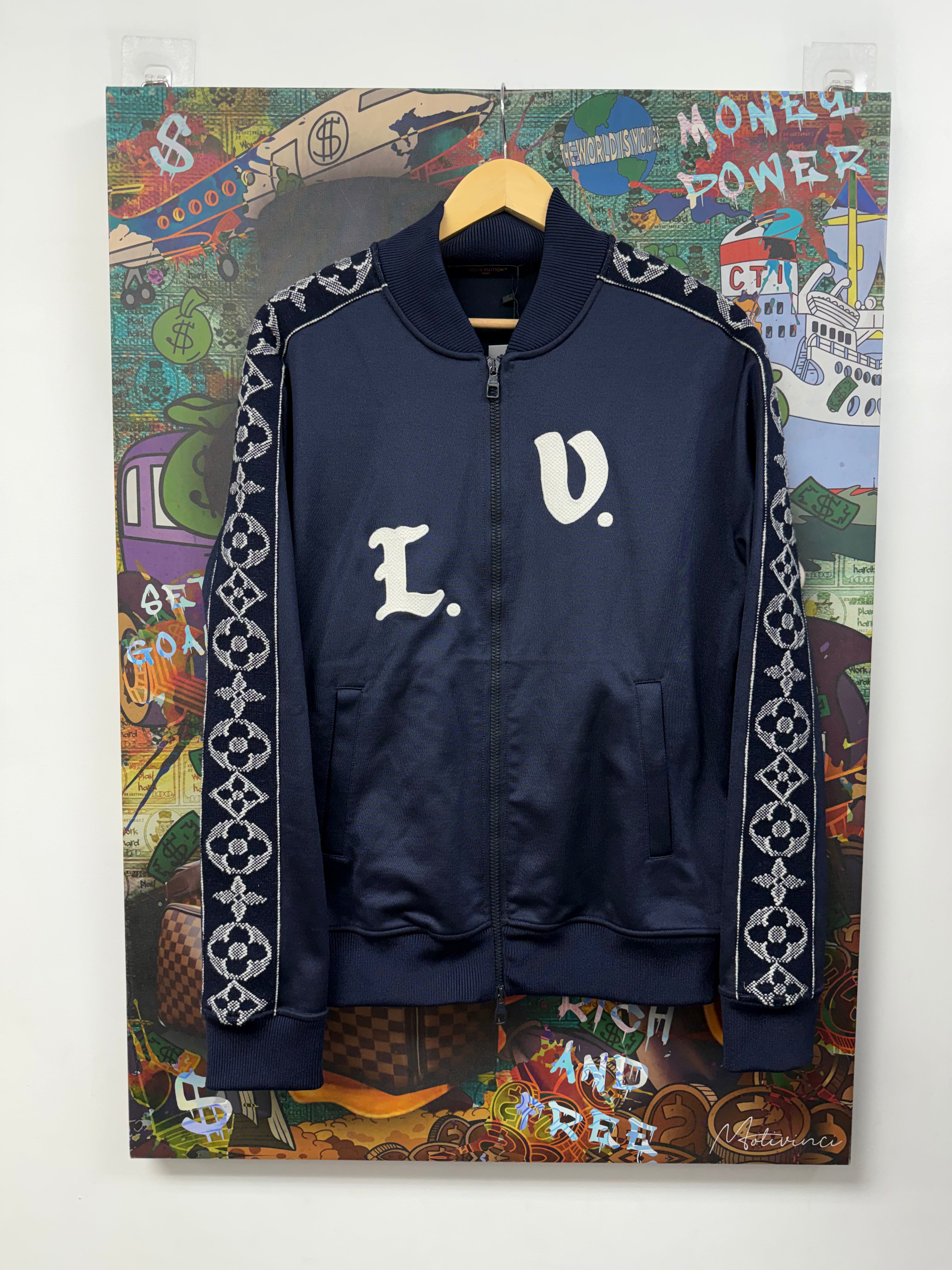 Louis Vuitton Navy White Pharell Track Jacket