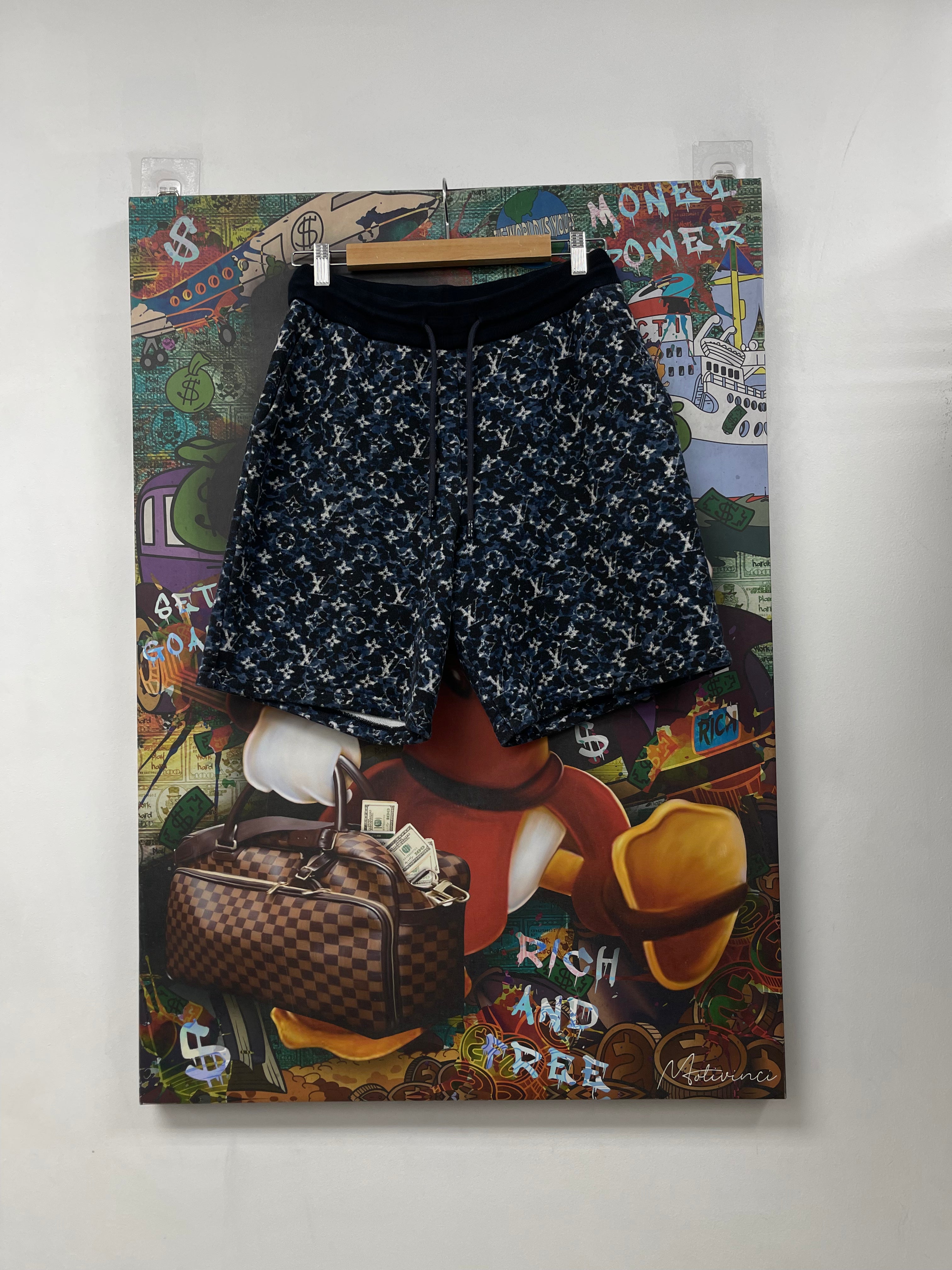 Louis Vuitton Navy Monogram Sweat Shorts
