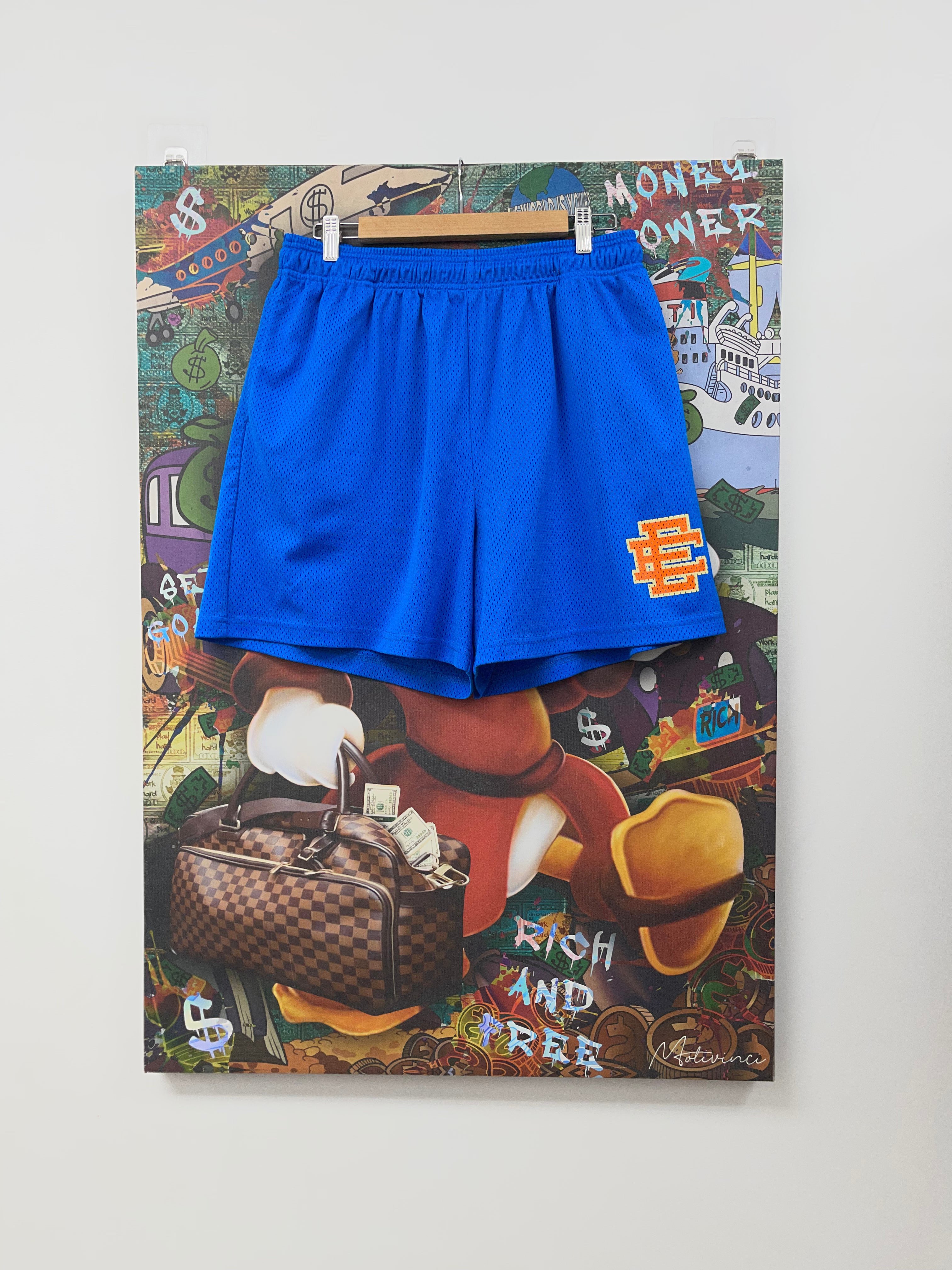 Eric Emanuel Blue Cream Orange Shorts