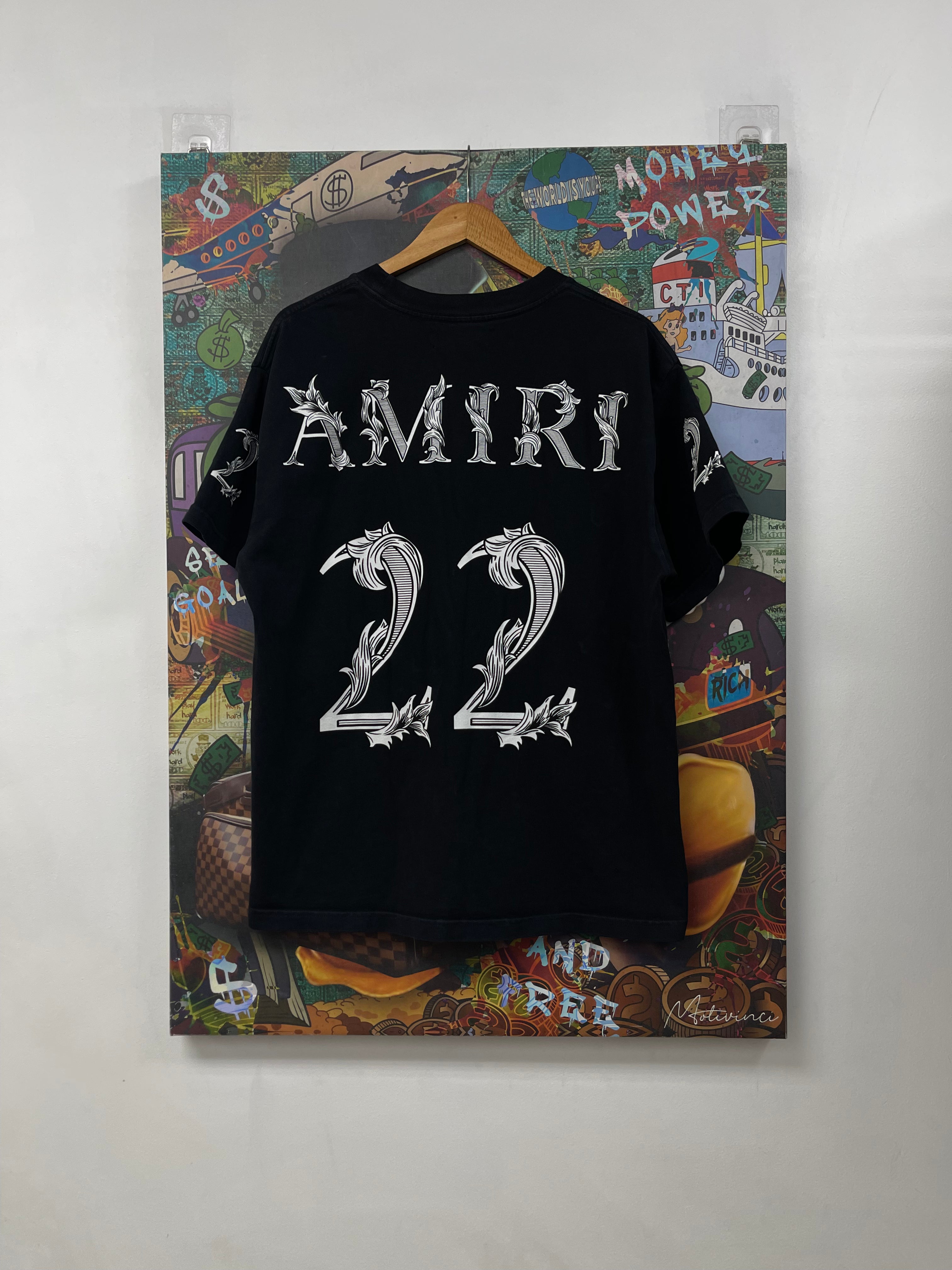 Amiri Black 22 Vine Logo Tee