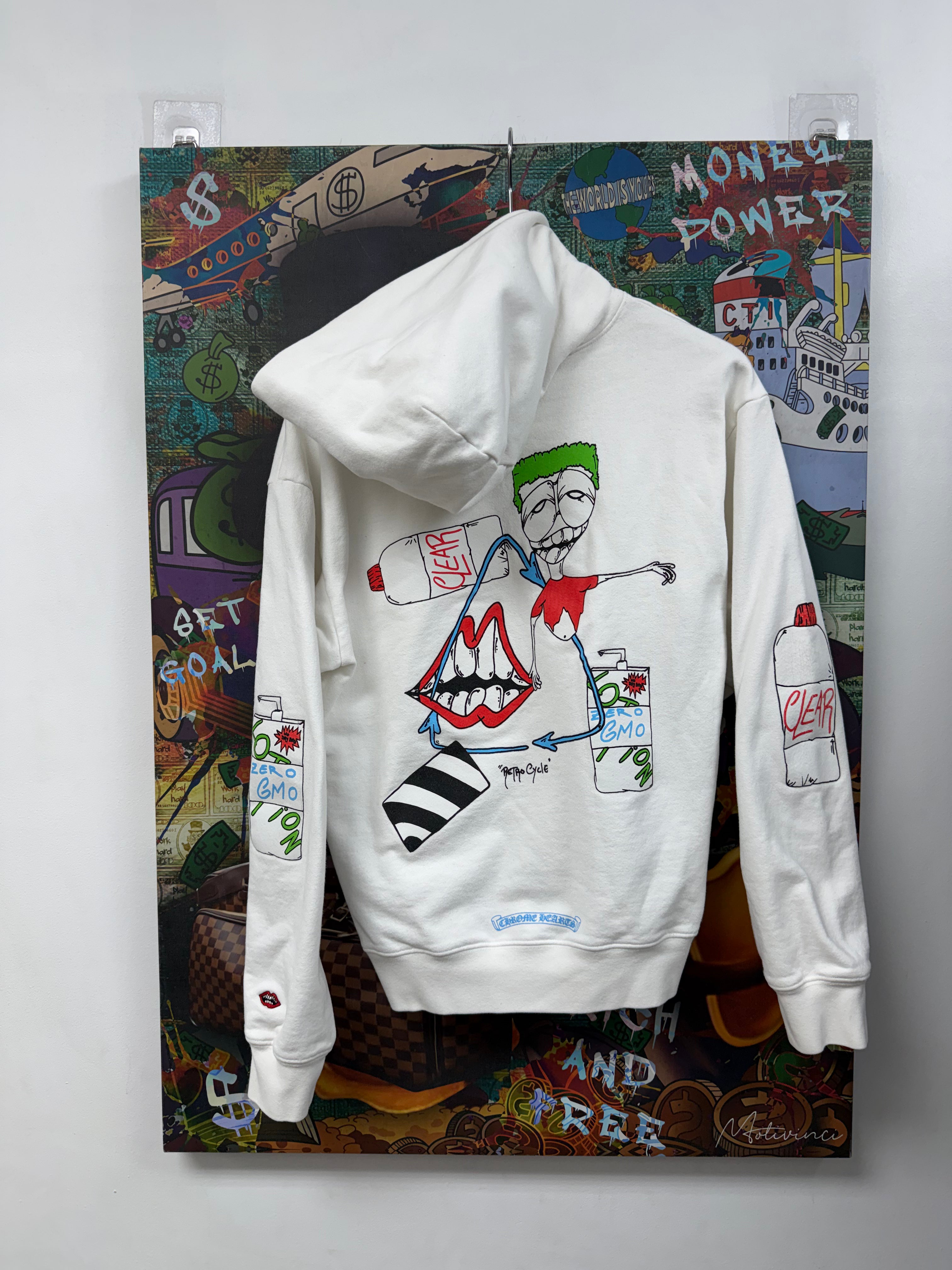 Chrome Hearts Matty Boy White Retro Cycle Hoodie