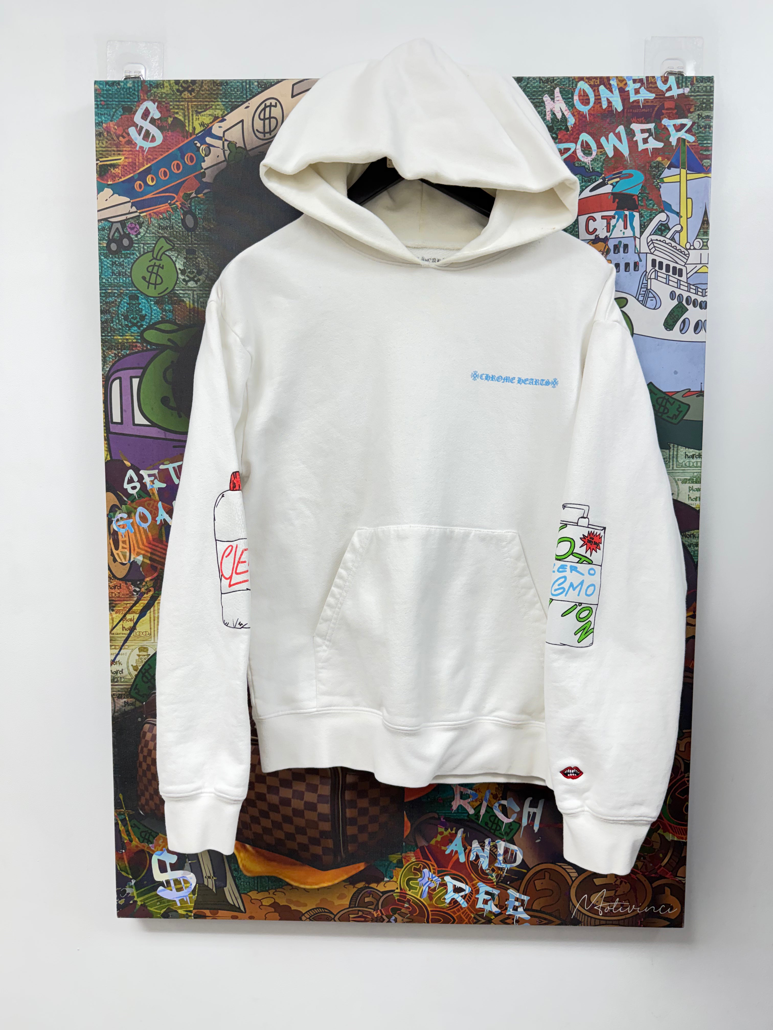 Chrome Hearts Matty Boy White Retro Cycle Hoodie