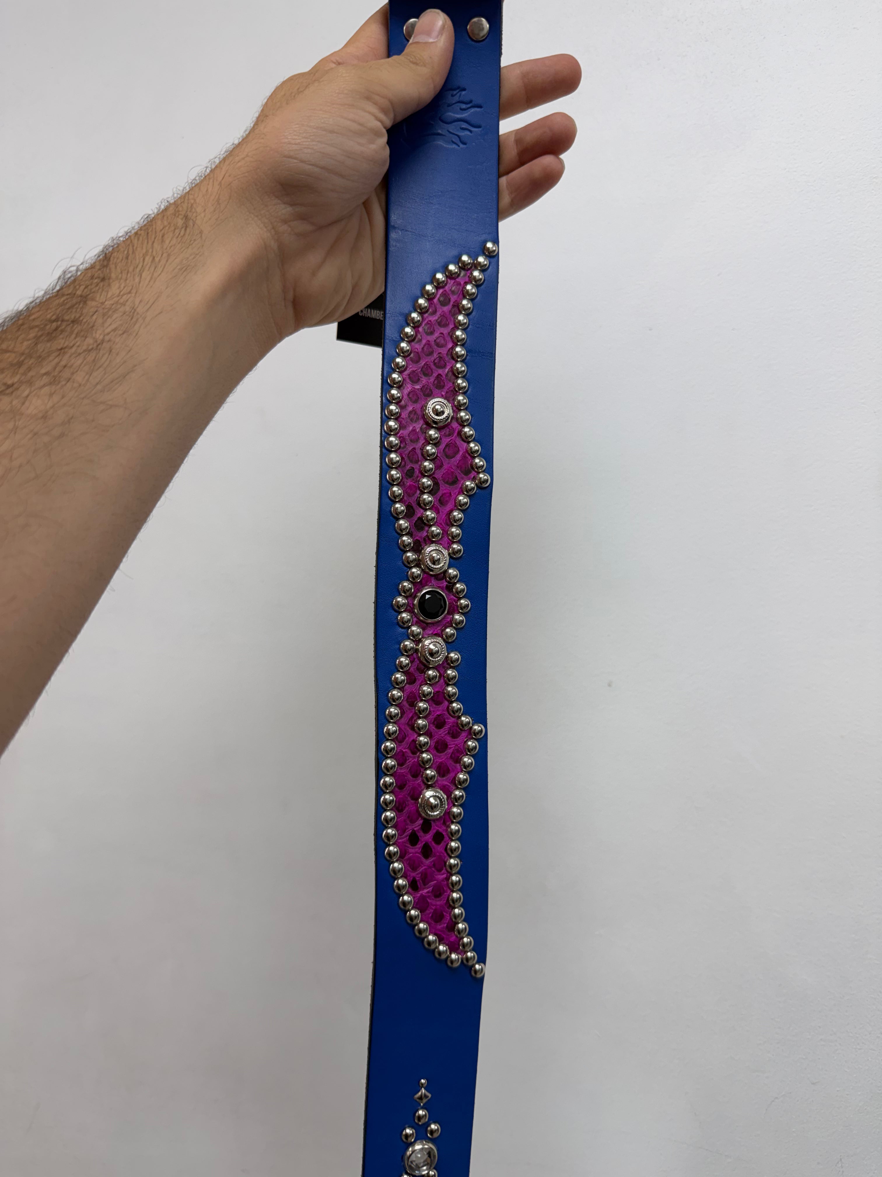Manahatta Navy Pink Winged Belt