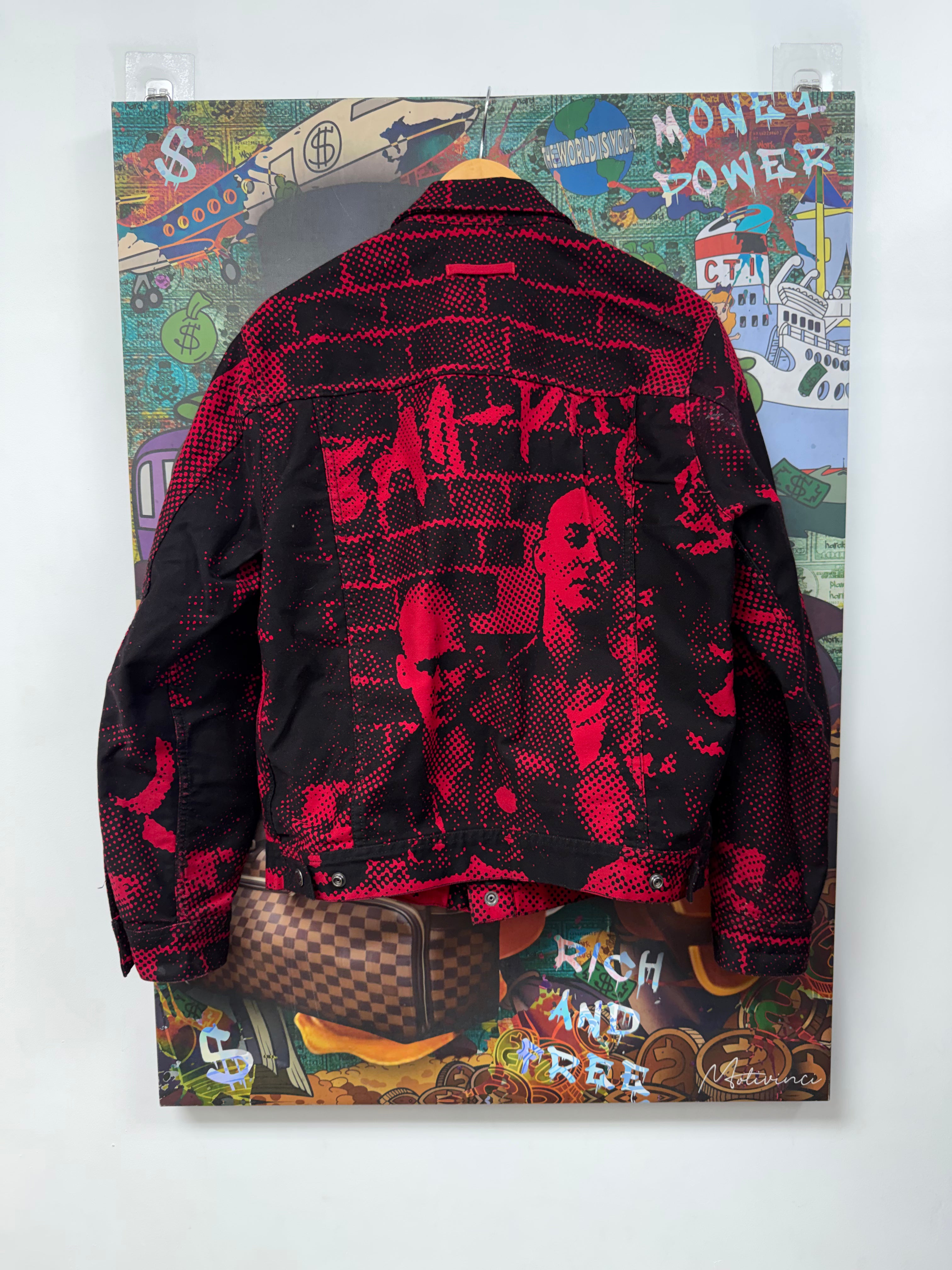 Supreme x JPG Black Red Denim Jacket