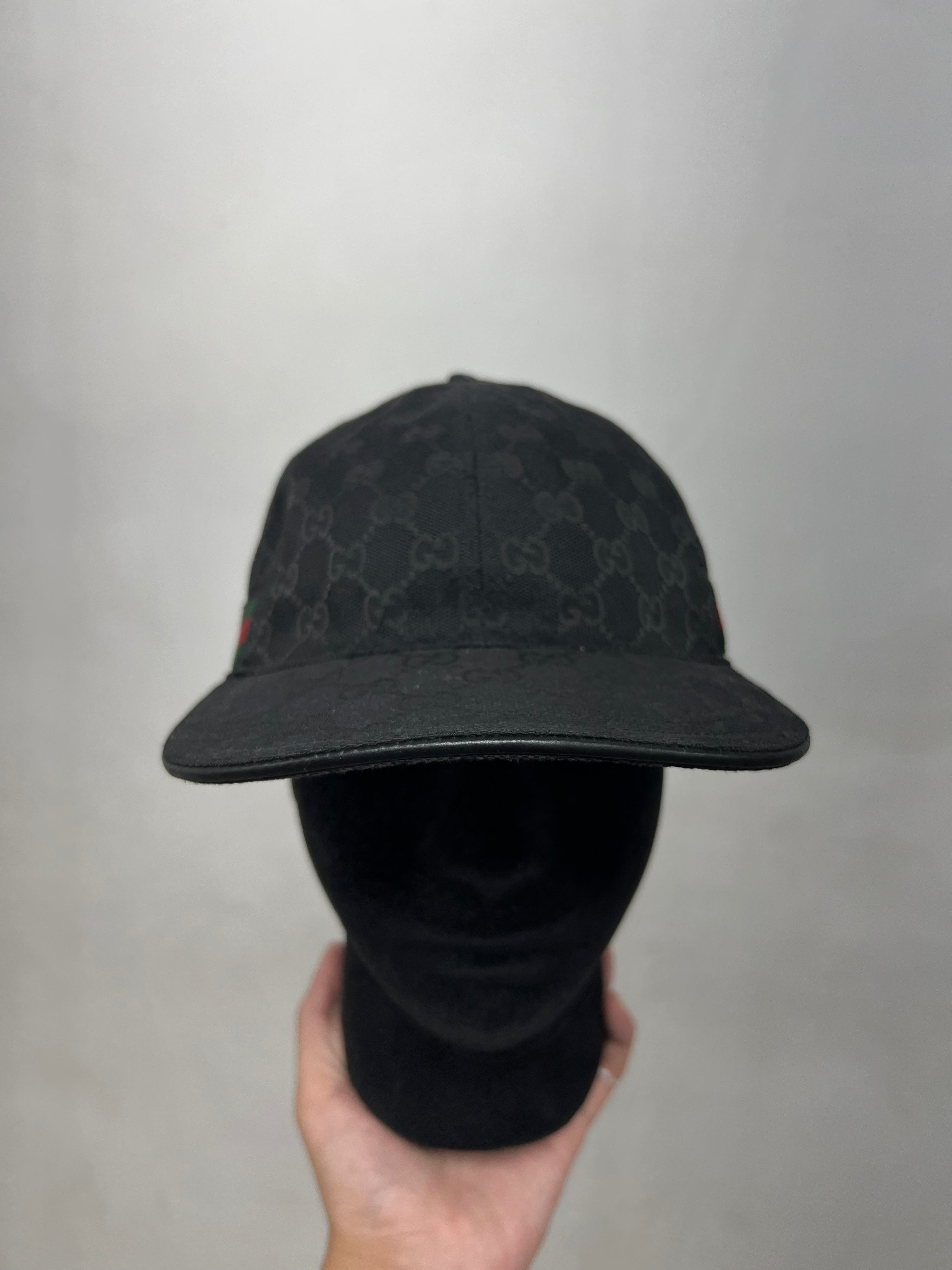 Gucci Black Monogram Hat