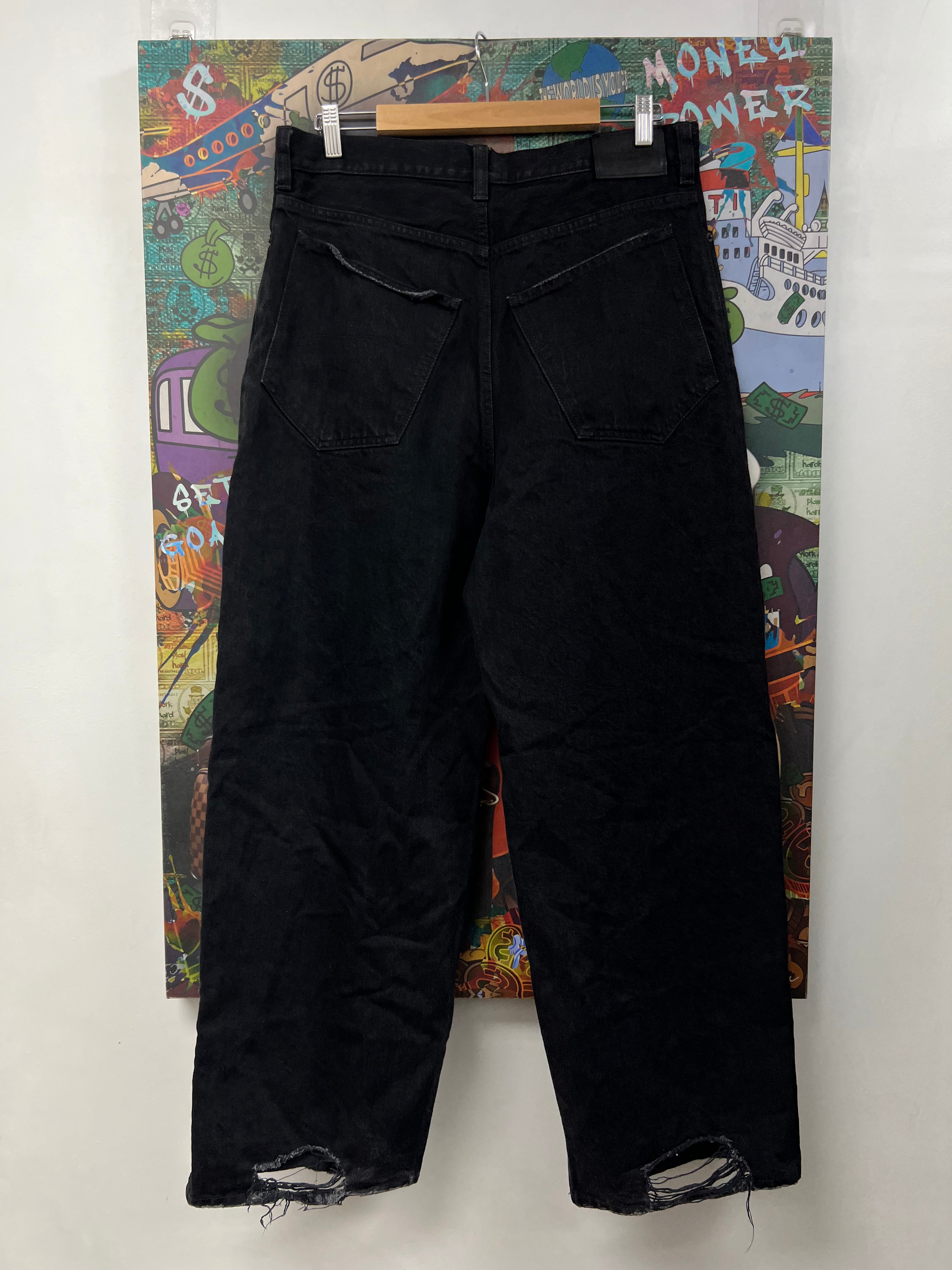 Balenciaga Black Wash Baggy Jeans