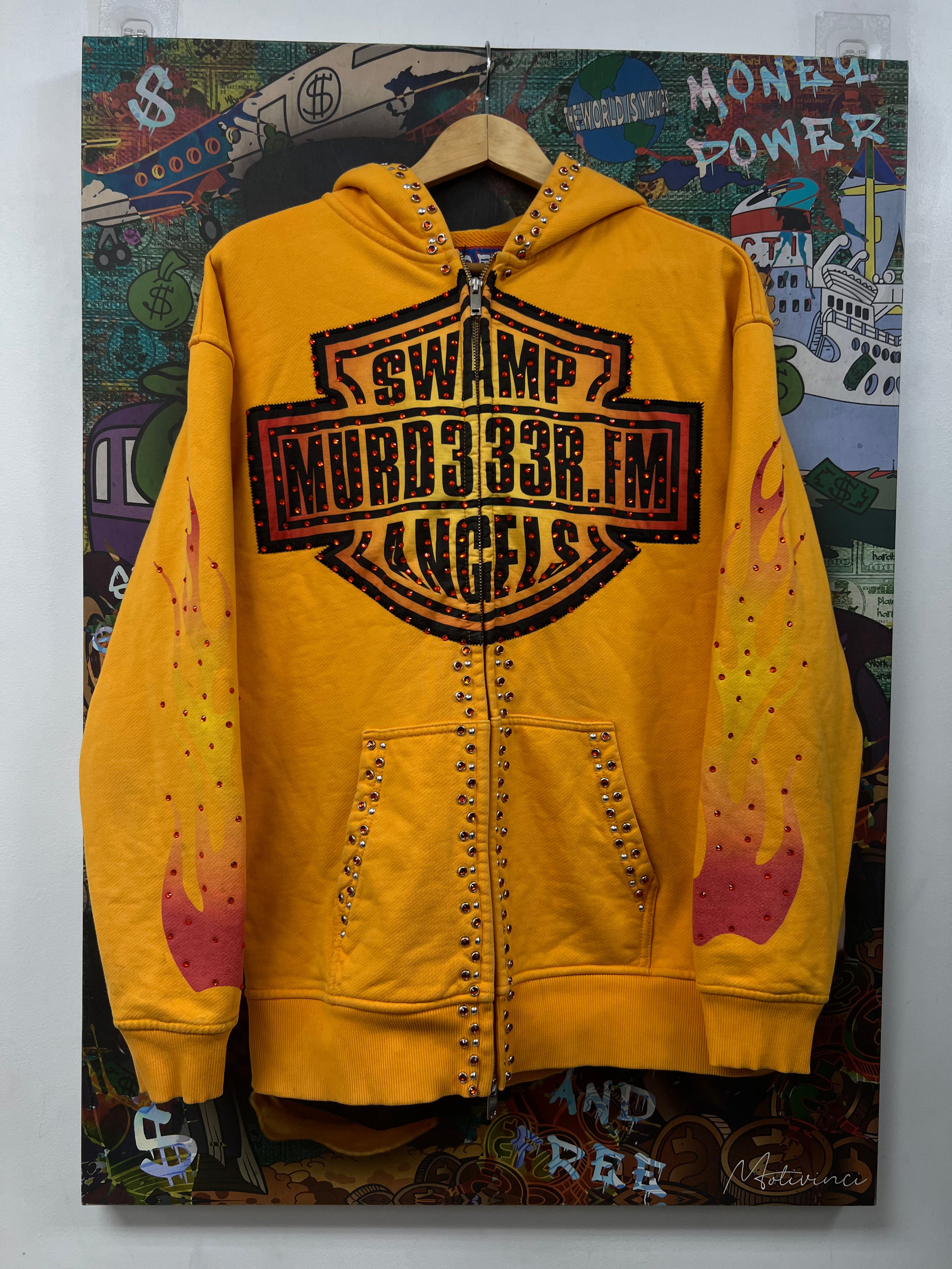 Murder FM Yellow Red Chopper Zip Up