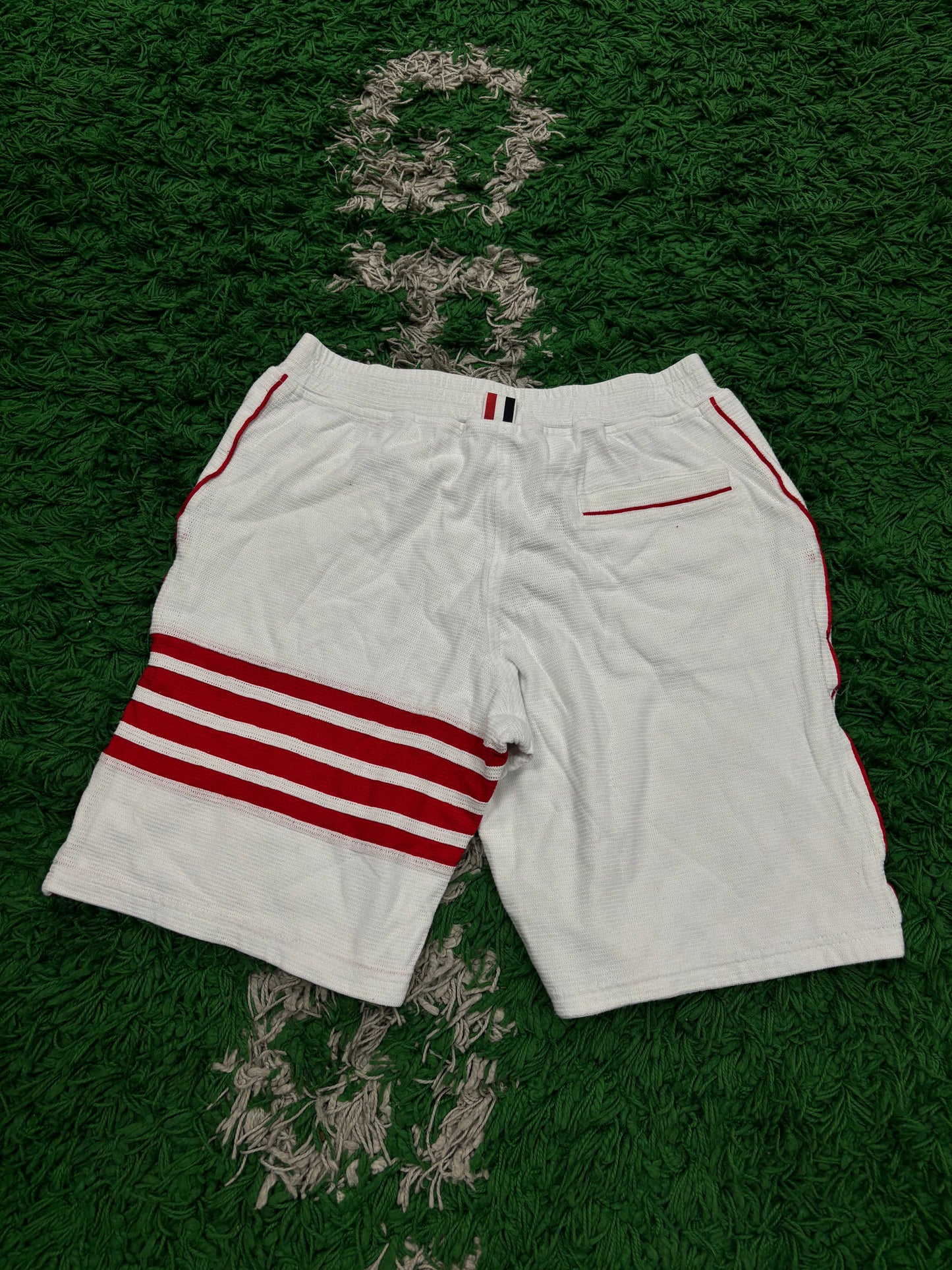 Thom Browne Shorts White Red Used 0 (XS)