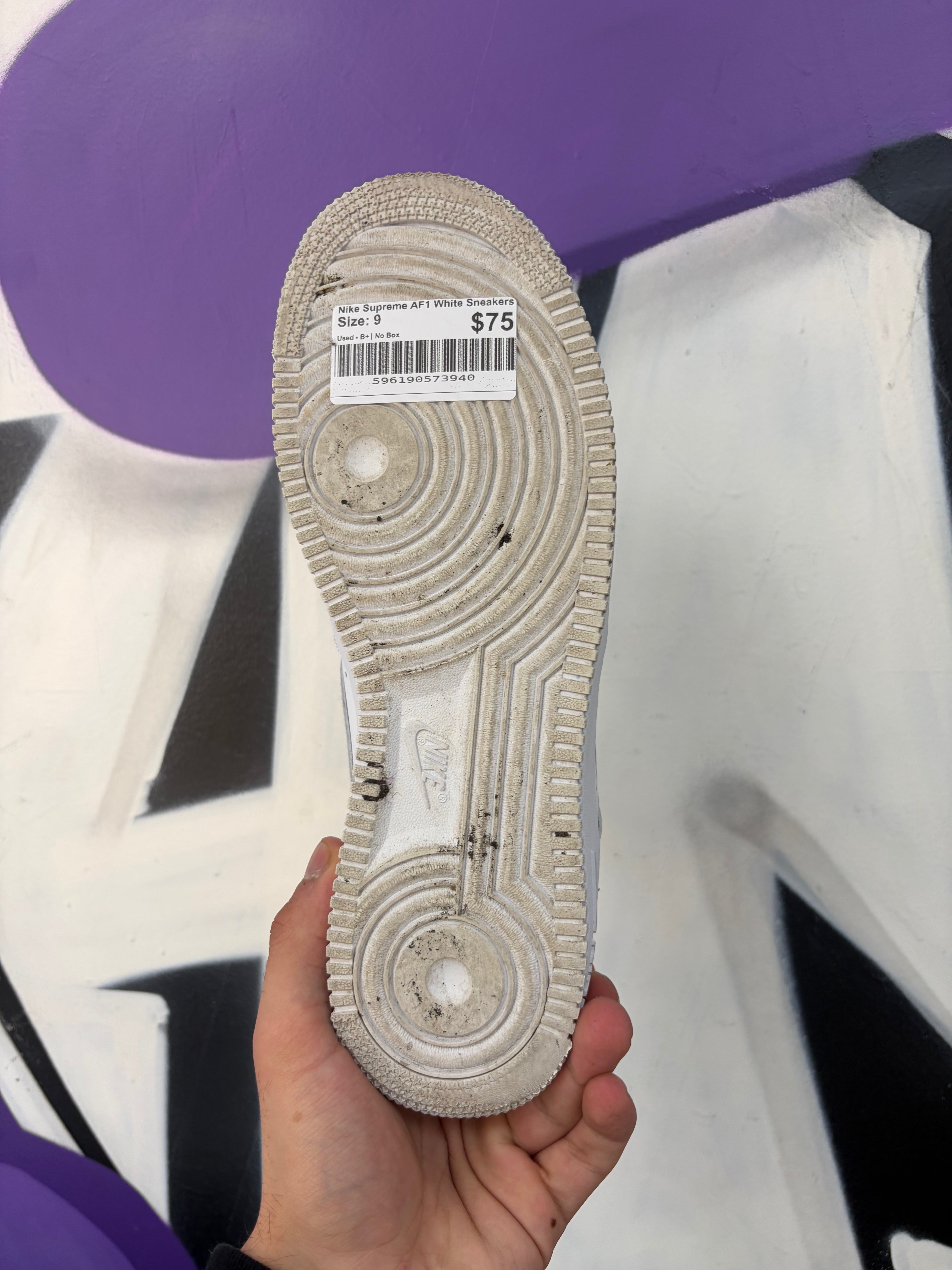 Nike Supreme AF1 White Sneakers