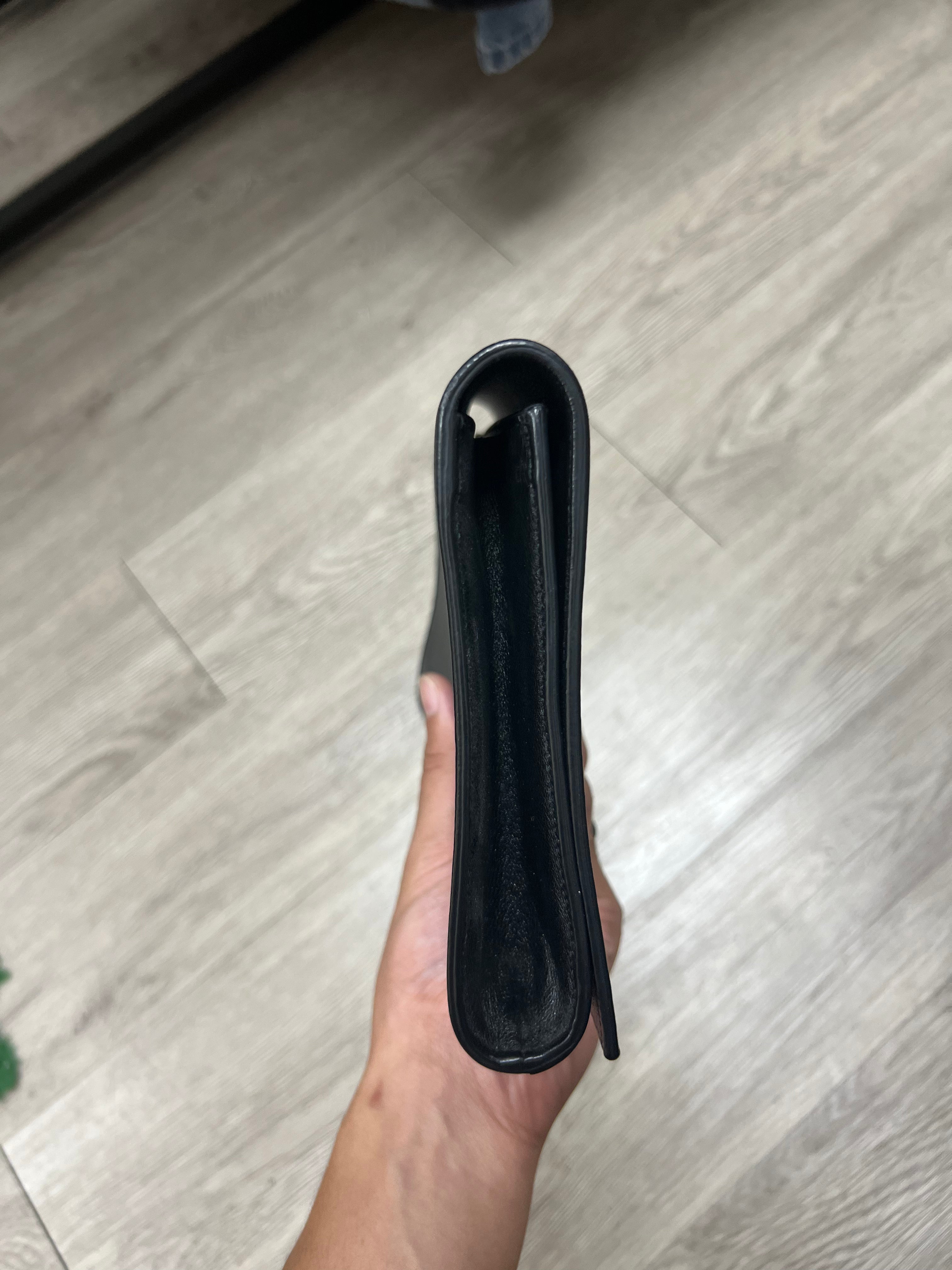 YSL Black Embossed Clutch Bag