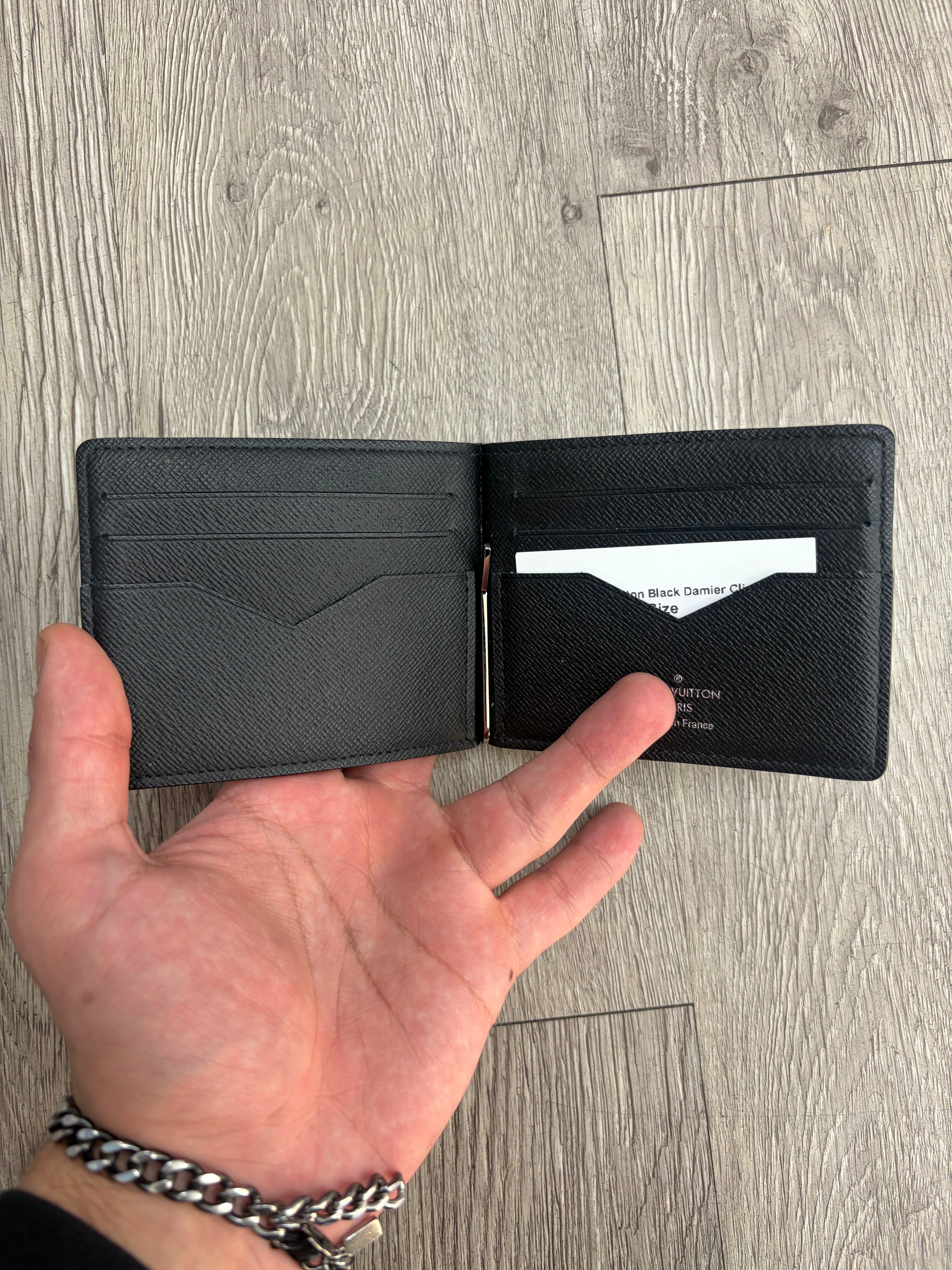 Louis Vuitton Black Damier Clip Wallet
