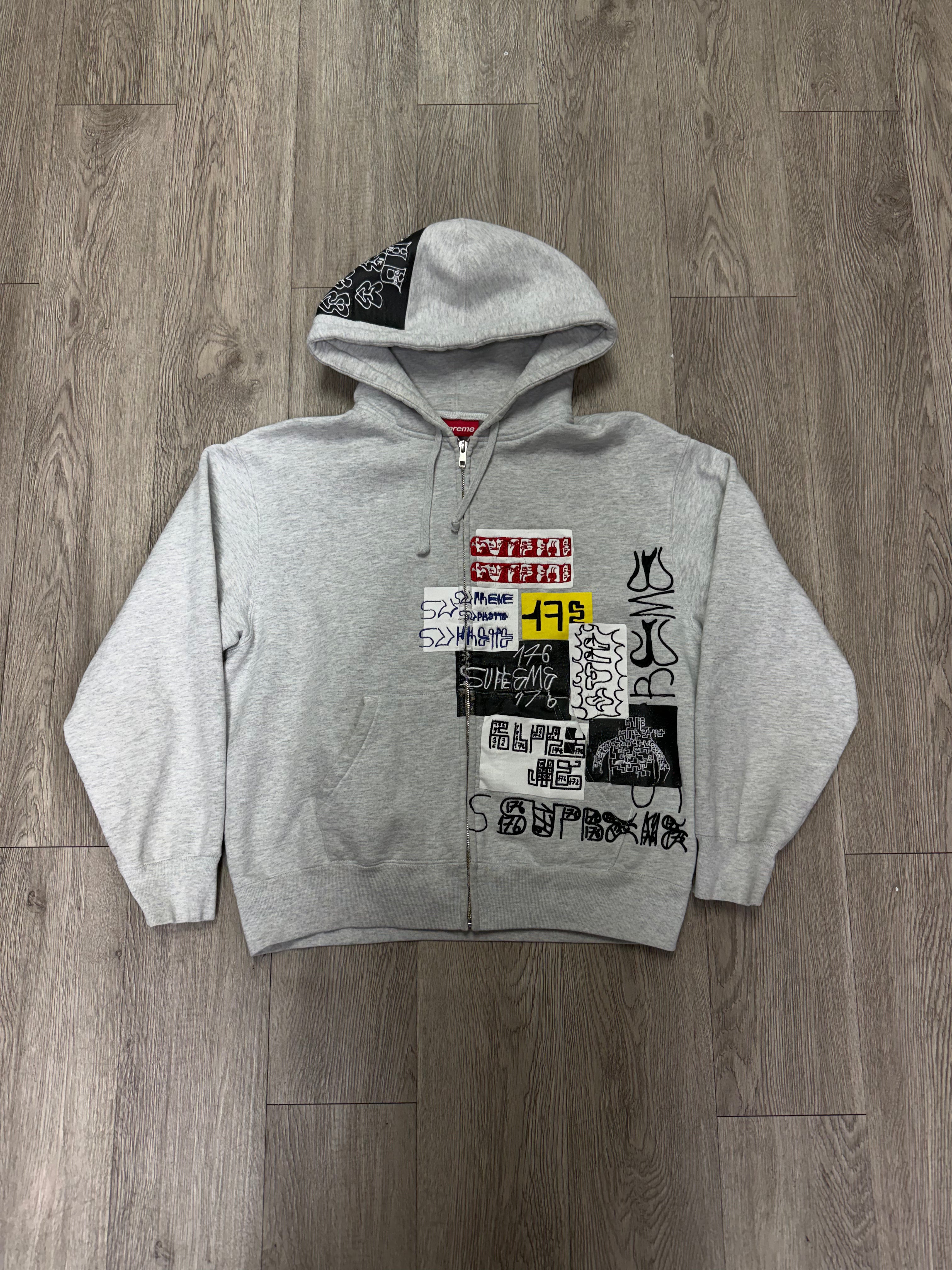 Supreme Grey 176 Zip Up Hoodie