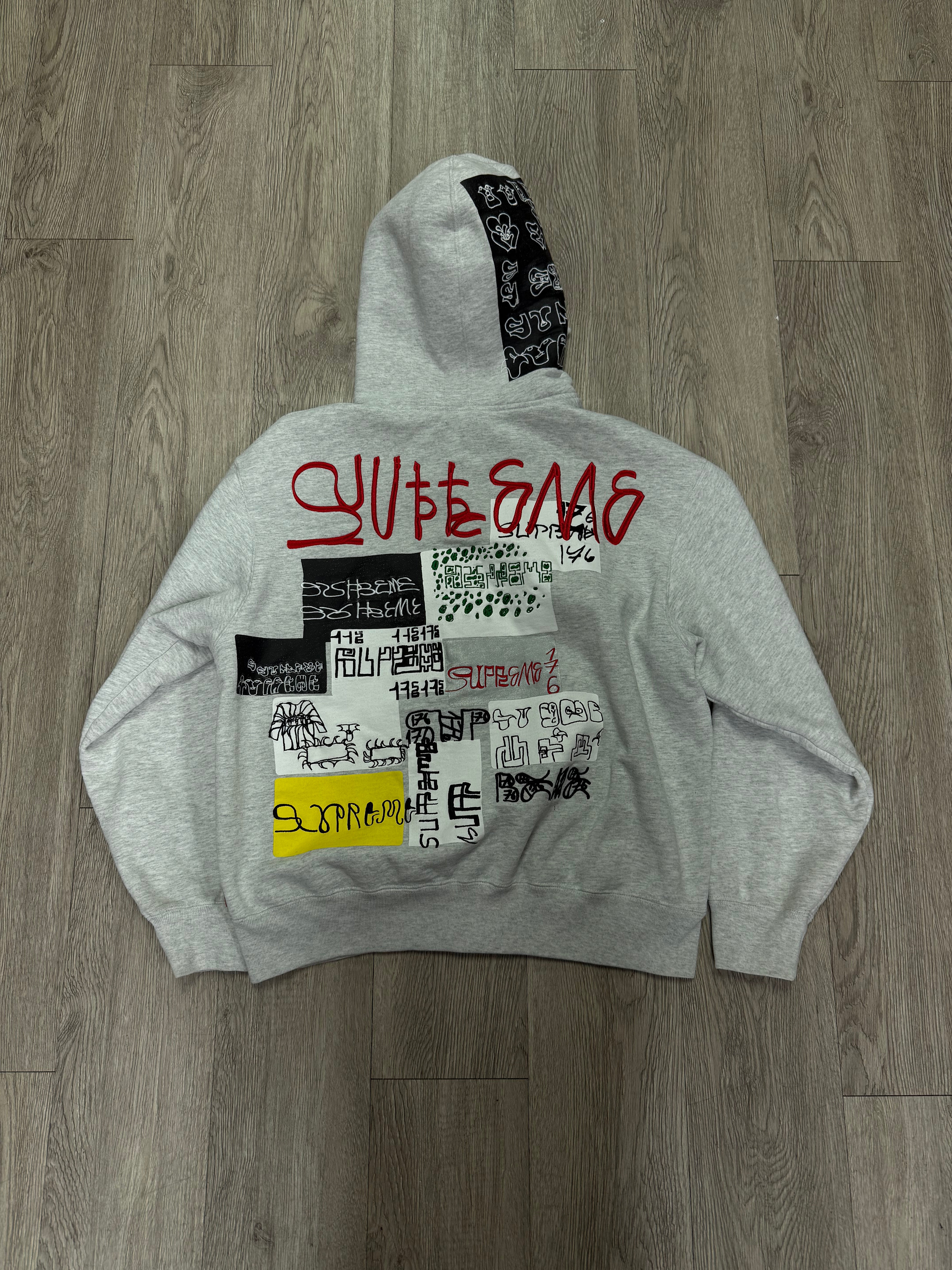 Supreme Grey 176 Zip Up Hoodie