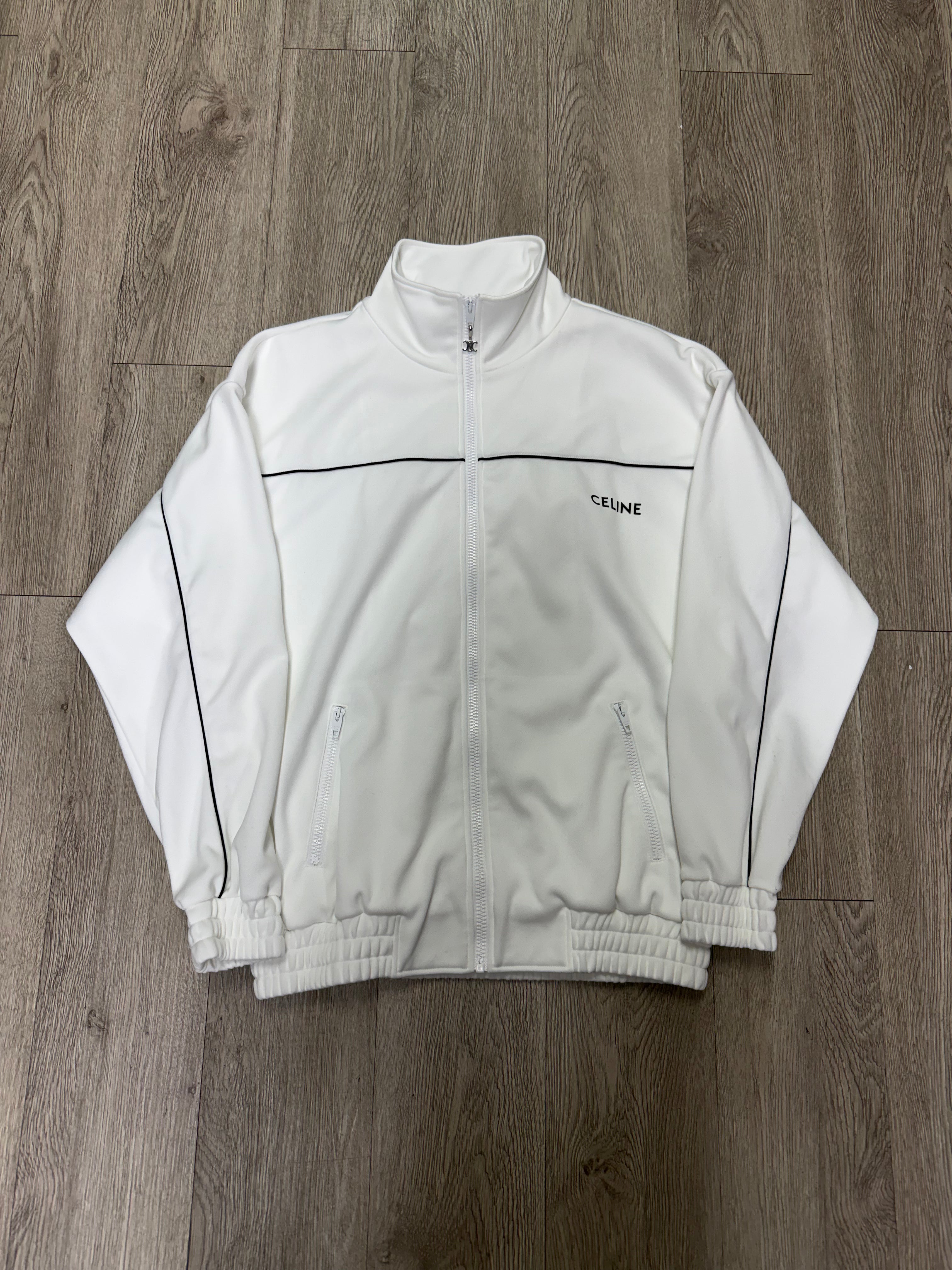 Celine White Black Classic Track Jacket