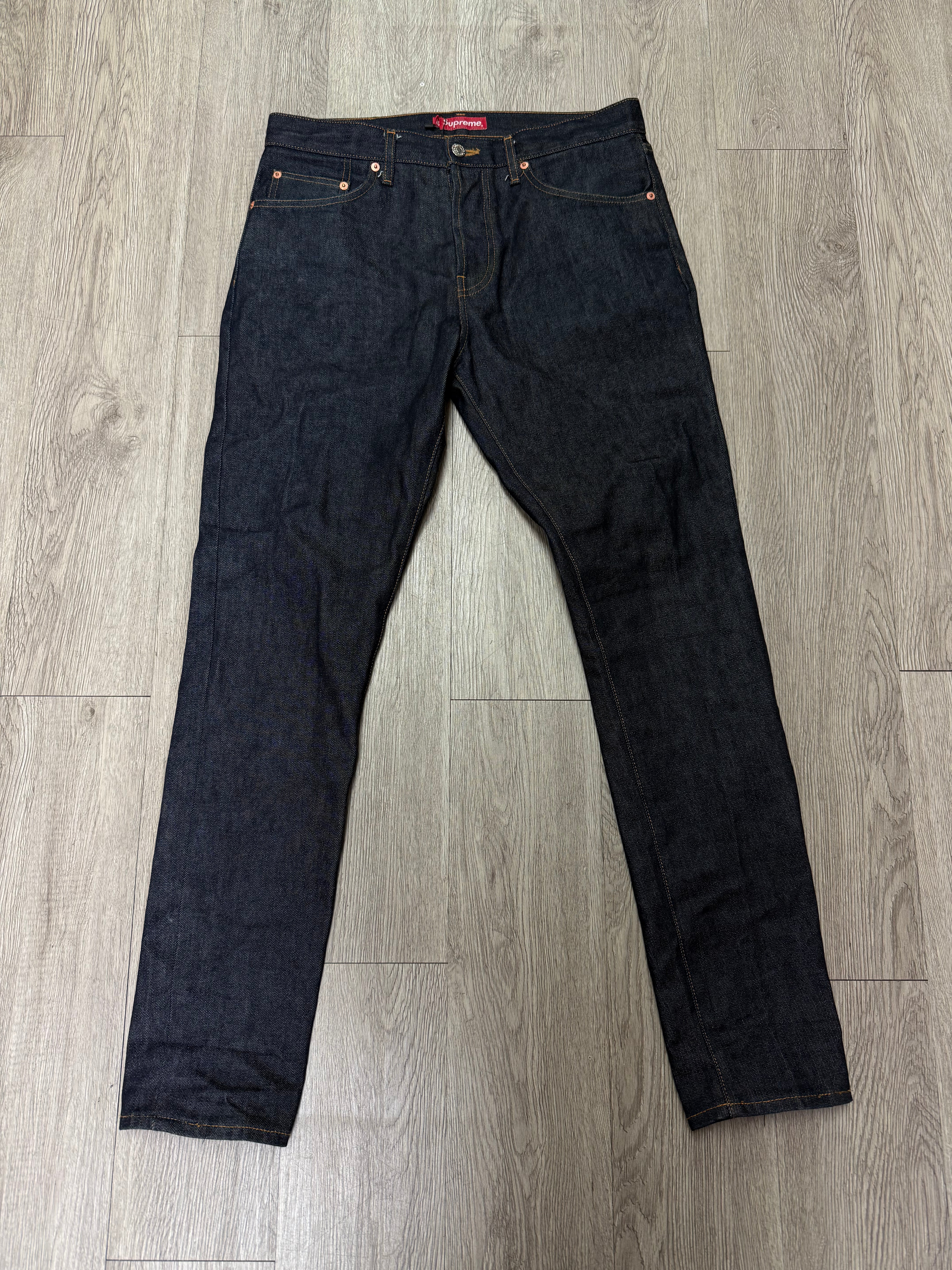 Supreme Raw Navy Selvedge Jeans