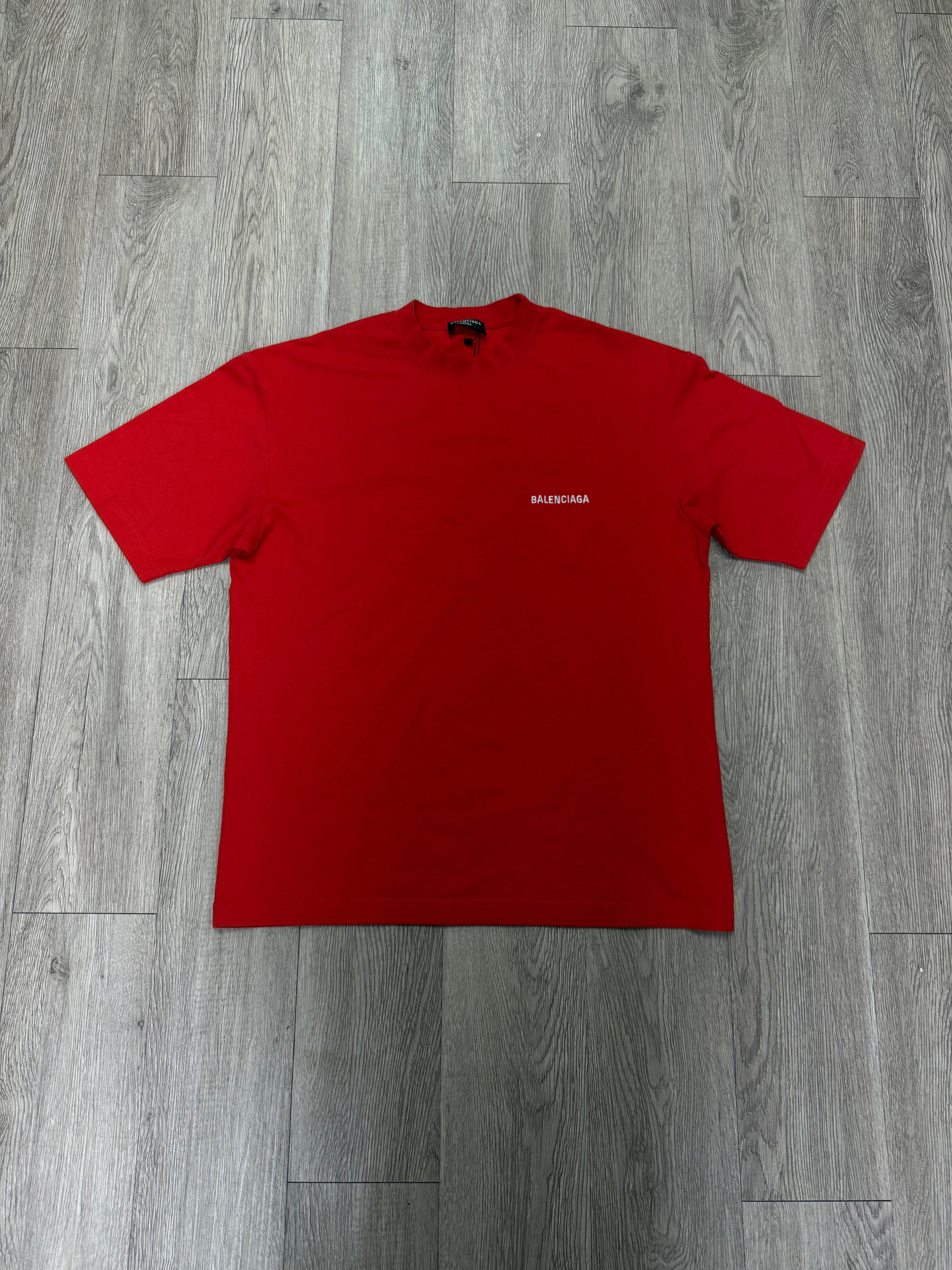 Balenciaga Red White Classic Tee