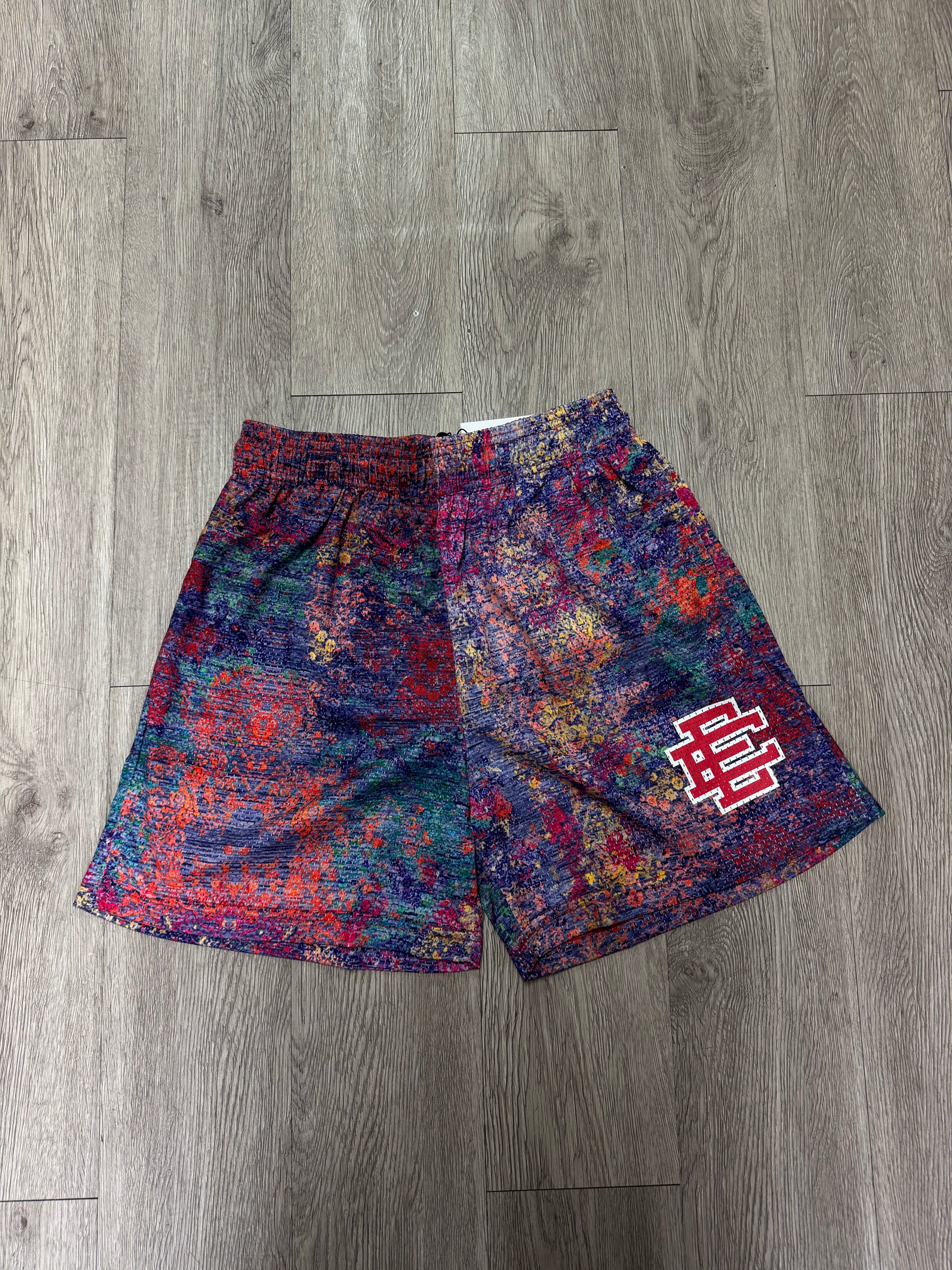 Eric Emanuel Rug Pattern Multi Burgandy Shorts