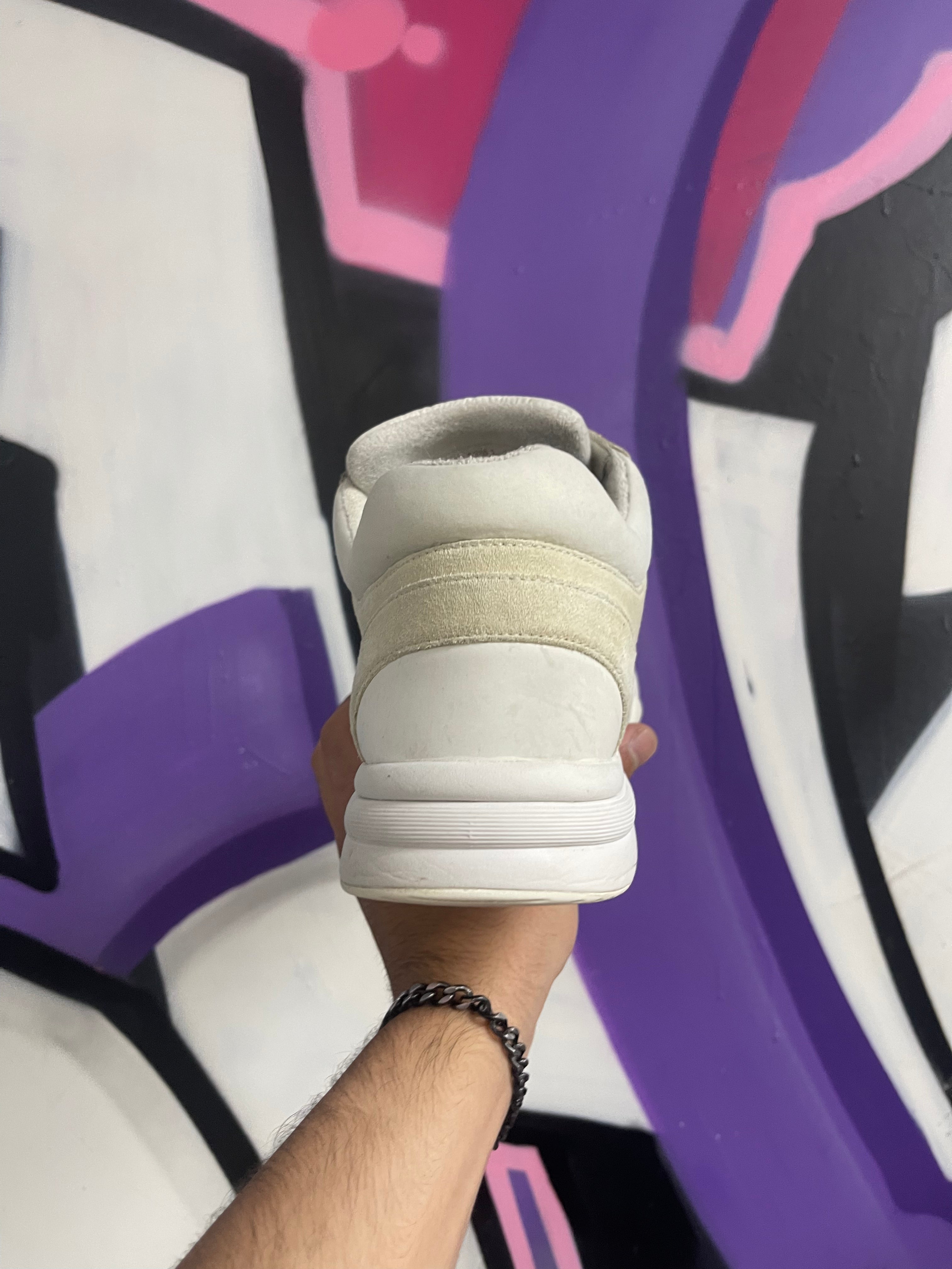 Chanel White CC Runner Sneakers