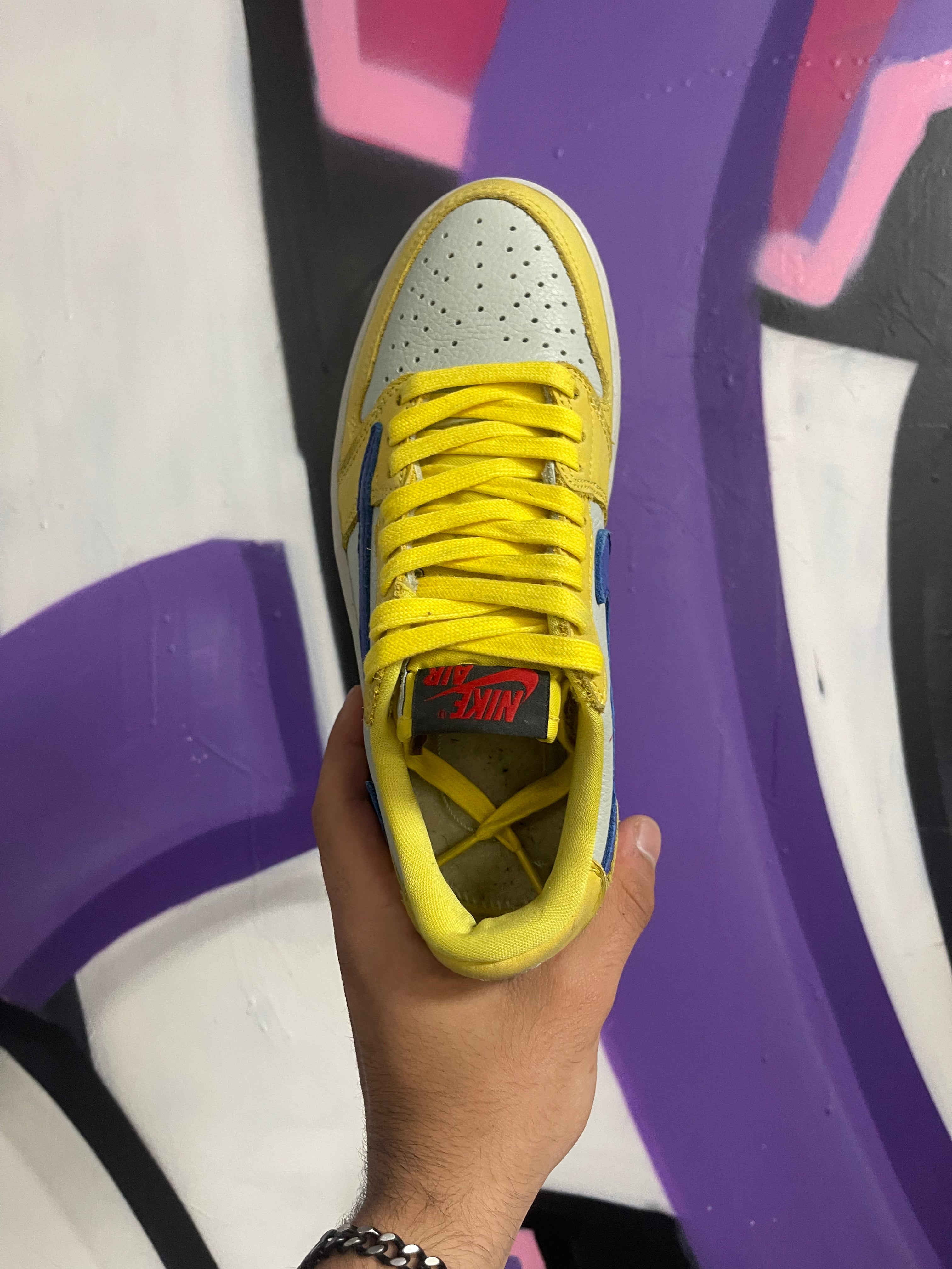 Jordan 1 Low Travis Scott Canary Sneakers