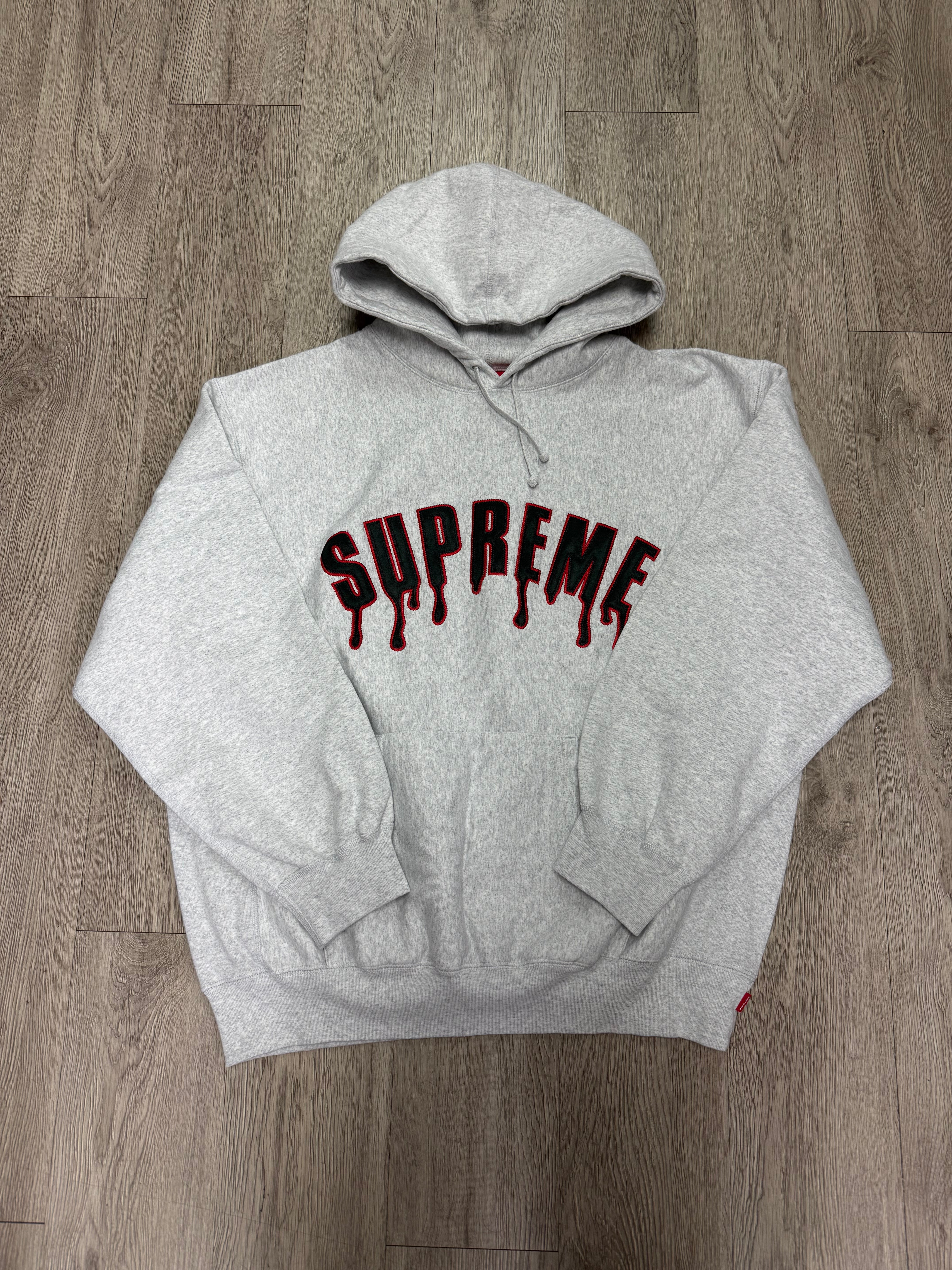 Supreme Grey Ghostface Arc Logo Hoodie