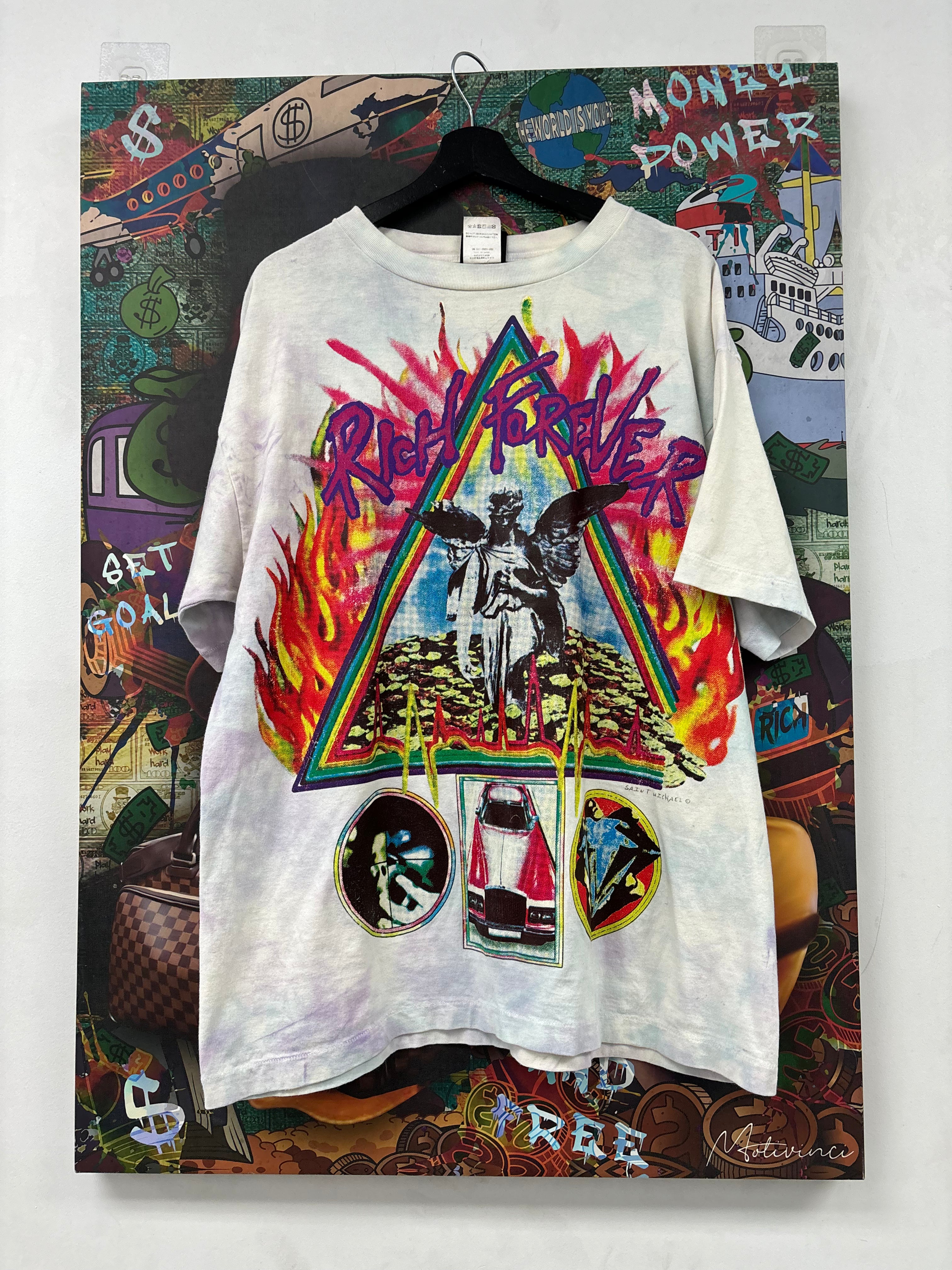 Saint Michael Rich Forever Tee White Multi Used XL N/A