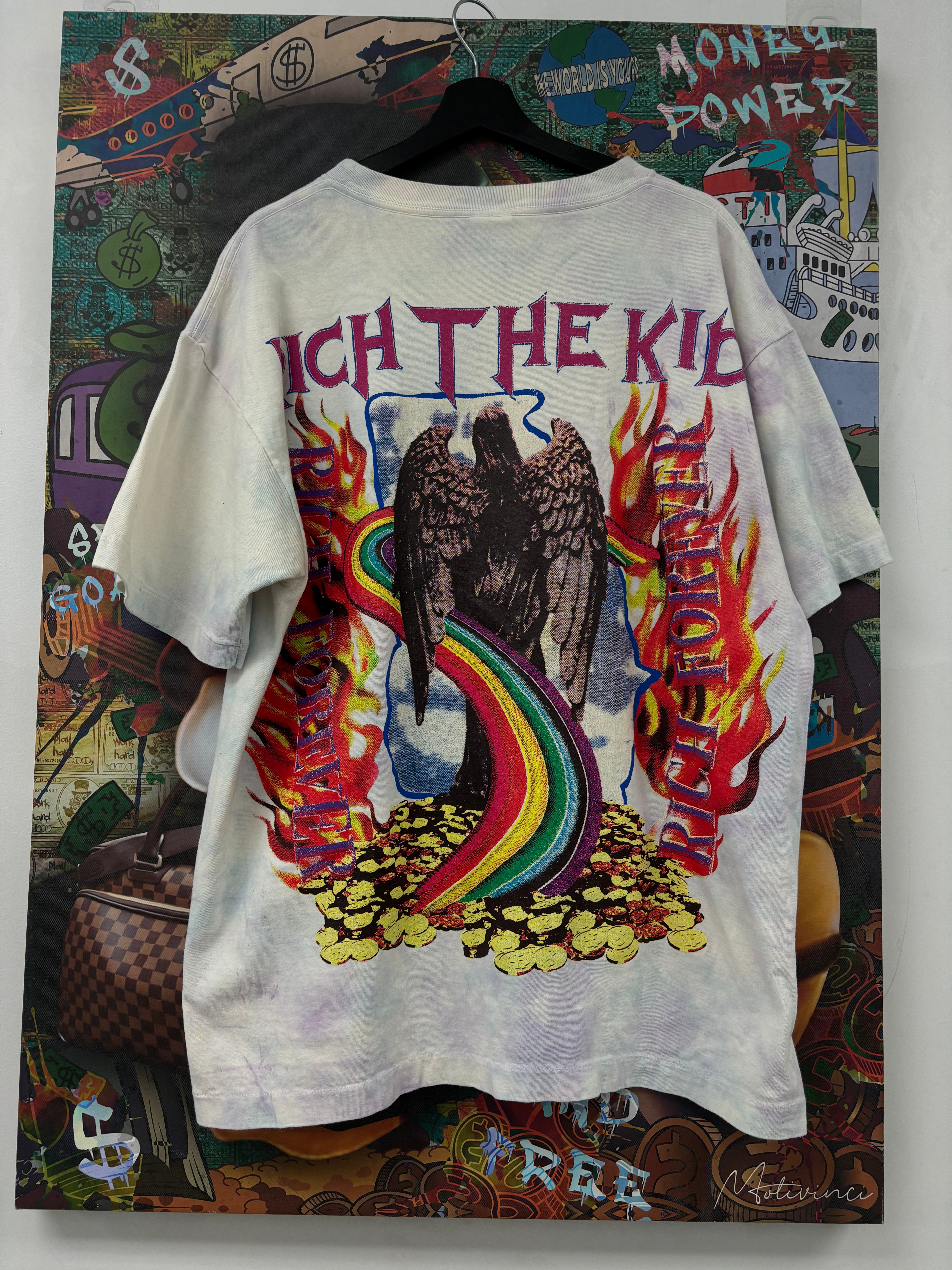 Saint Michael Rich Forever Tee White Multi Used XL N/A