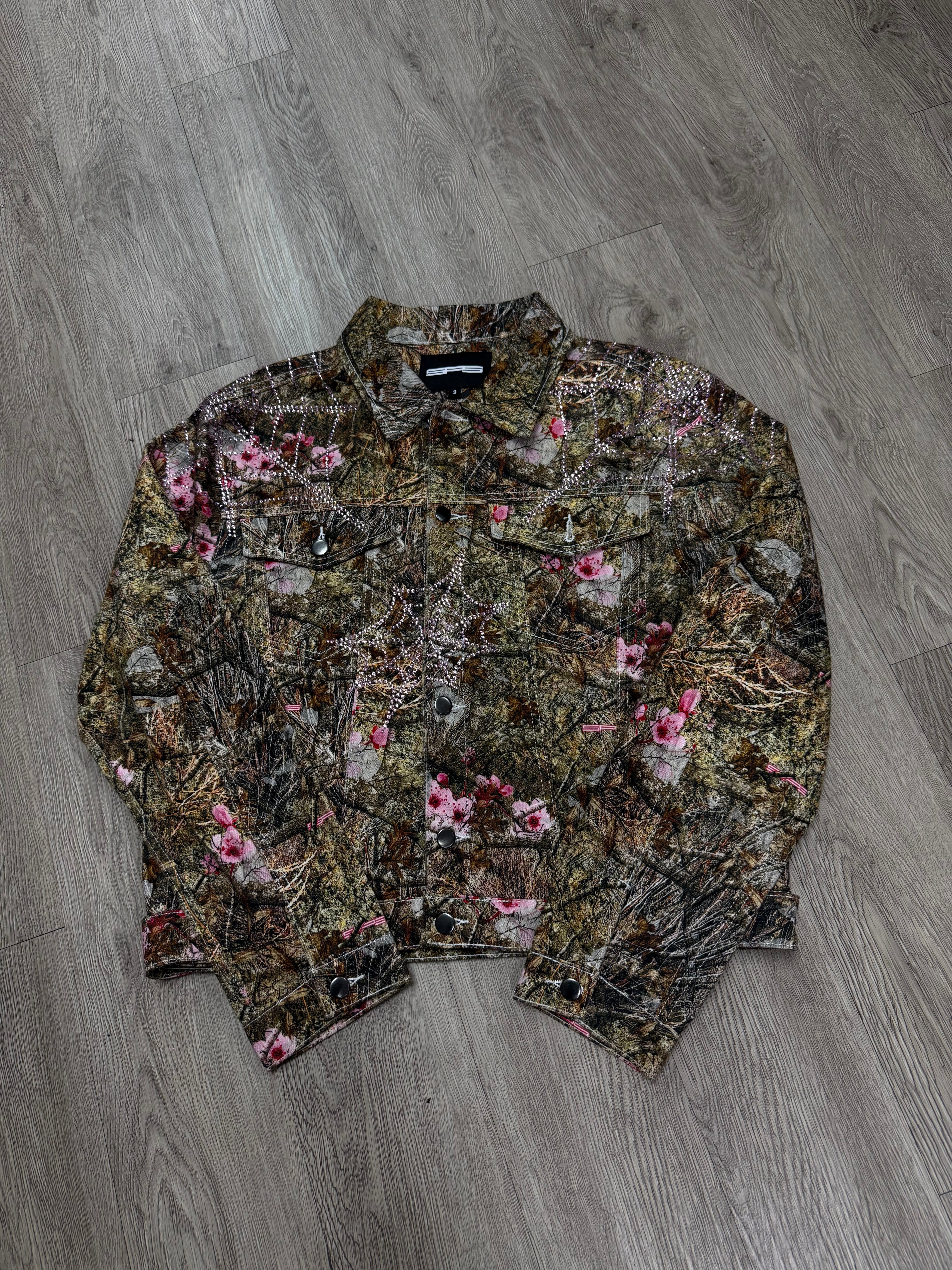 Sp5der Tree Camo Pink Rhinestone (3) Jacket