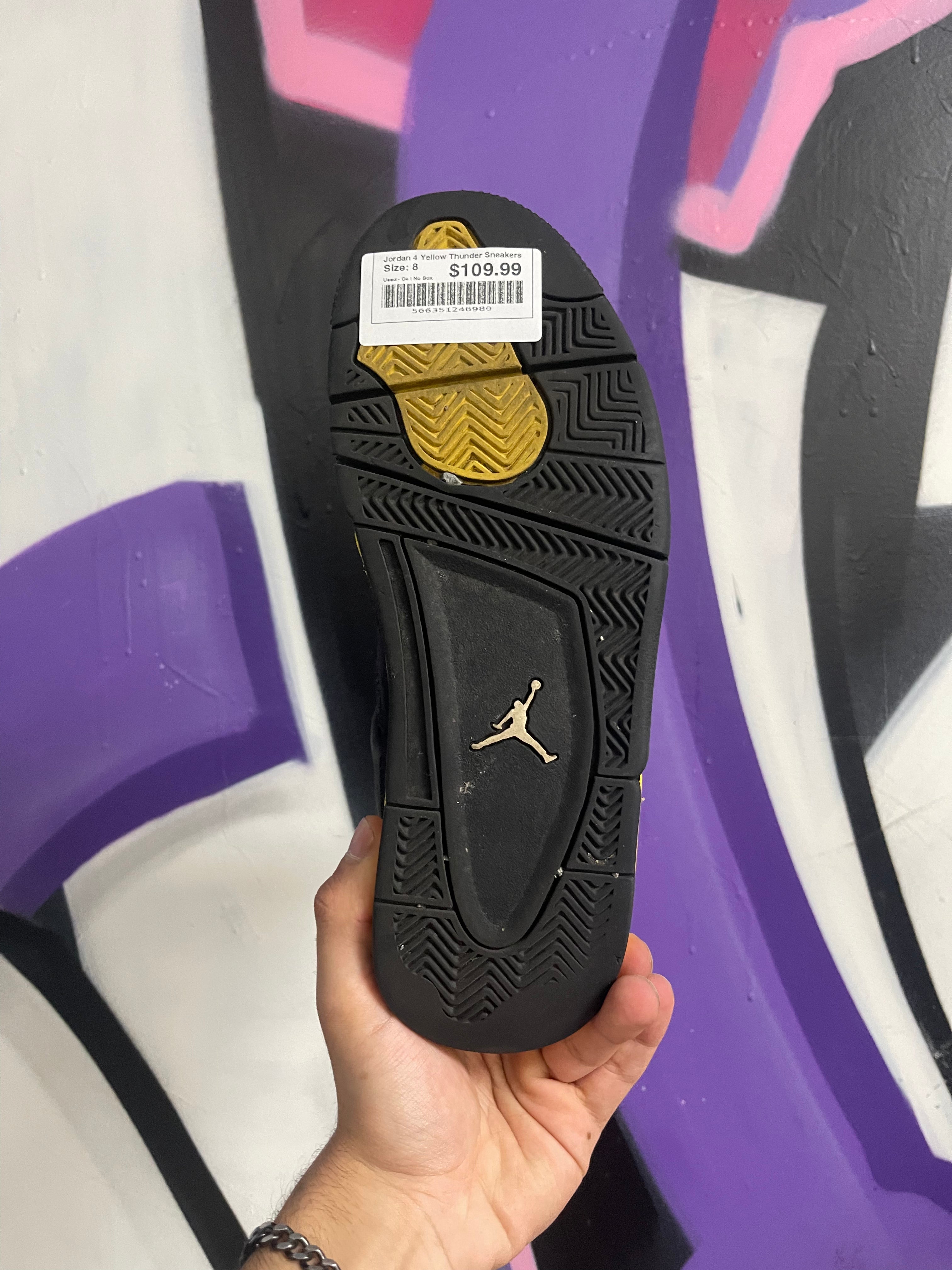 Jordan 4 Yellow Thunder Sneakers