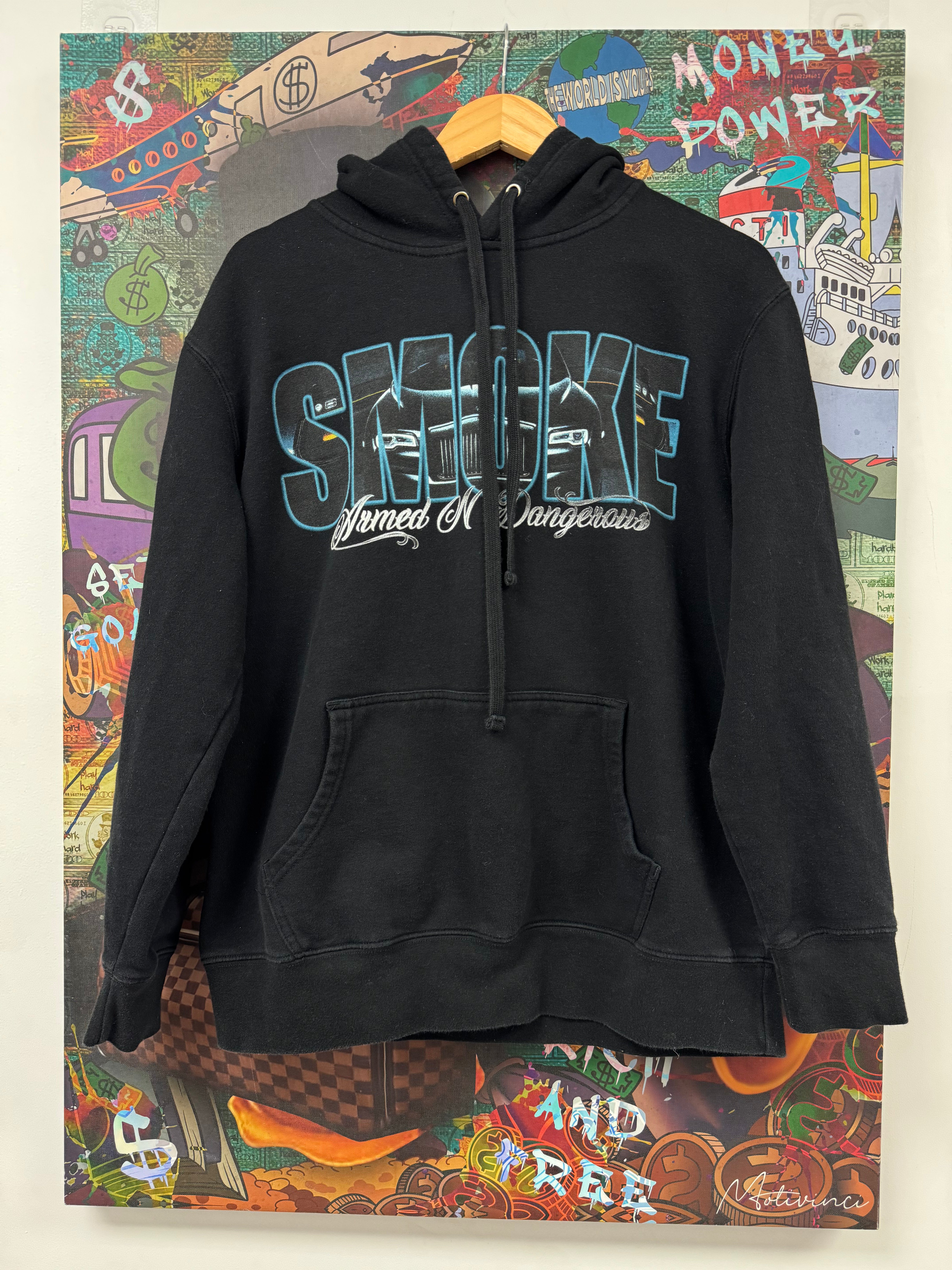 Vlone Pop Smoke Black & Blue Hoodie