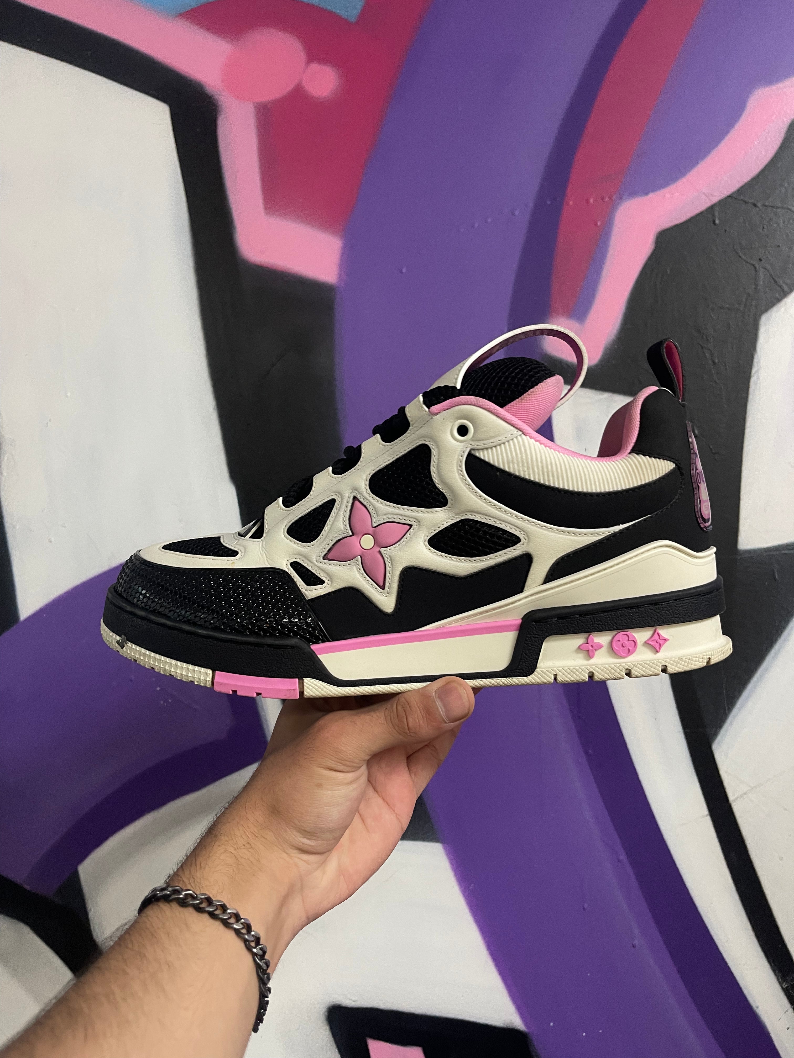 Louis Vuitton Black Pink Skate Sneakers