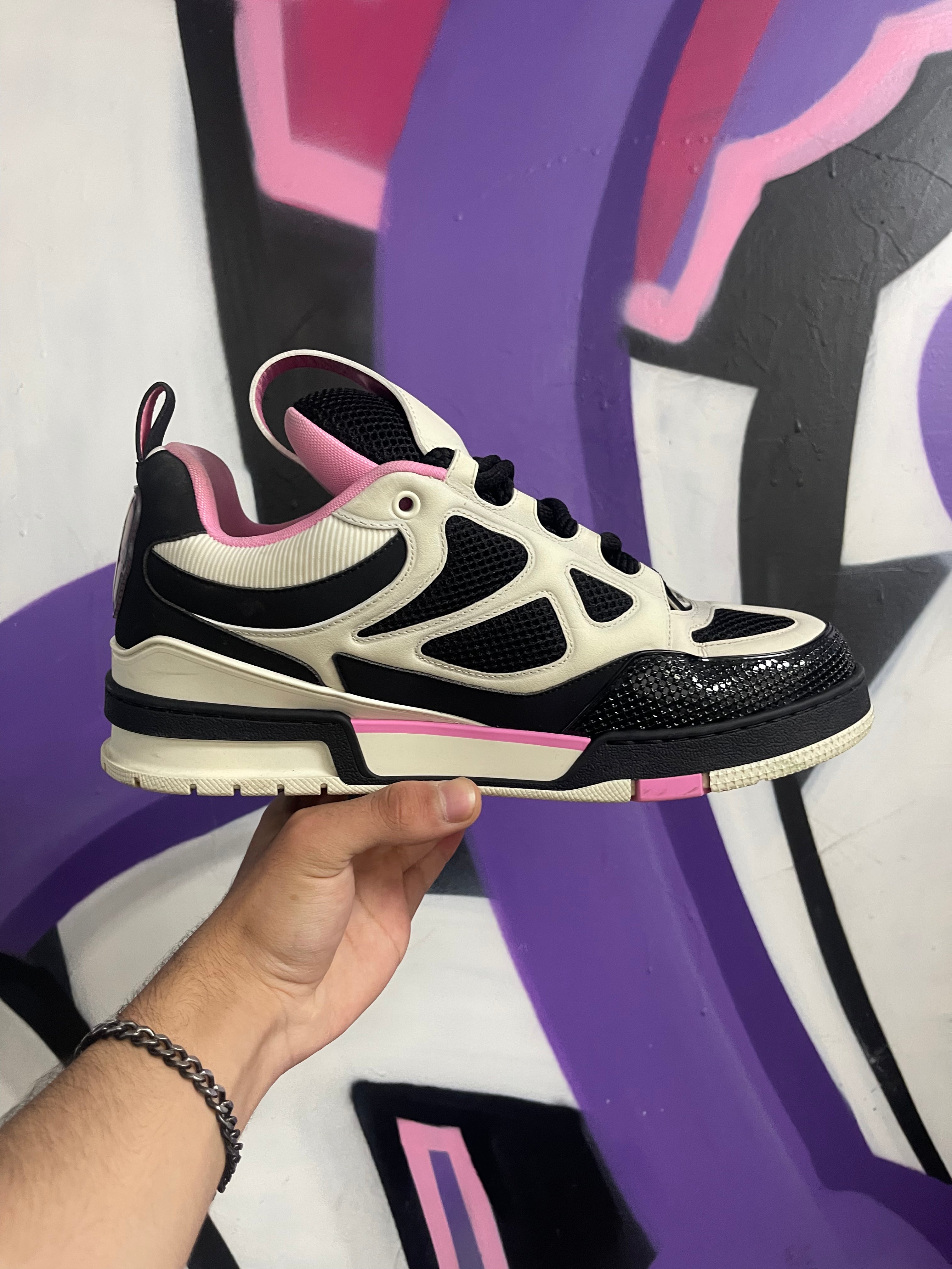 Louis Vuitton Black Pink Skate Sneakers