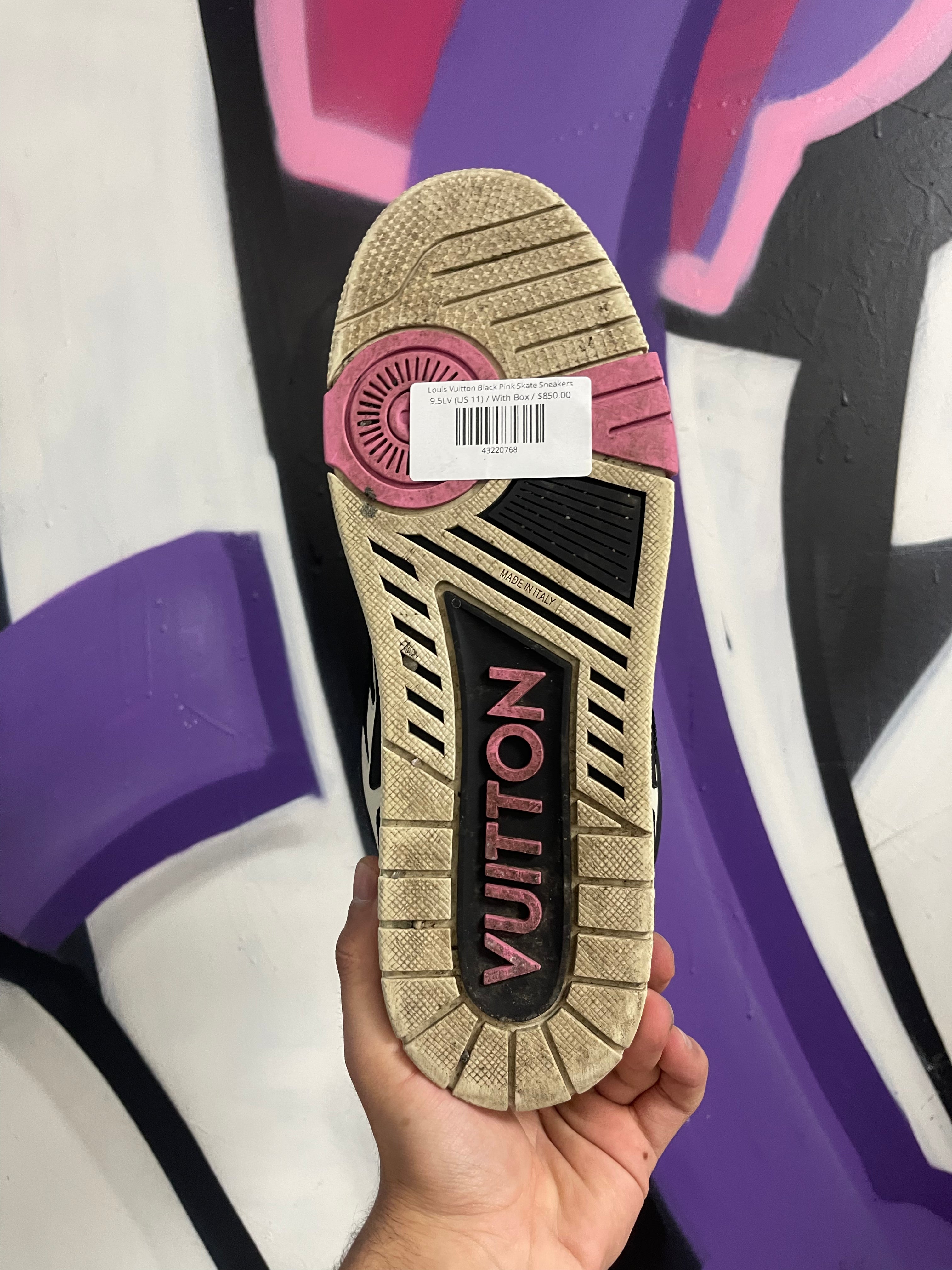 Louis Vuitton Black Pink Skate Sneakers
