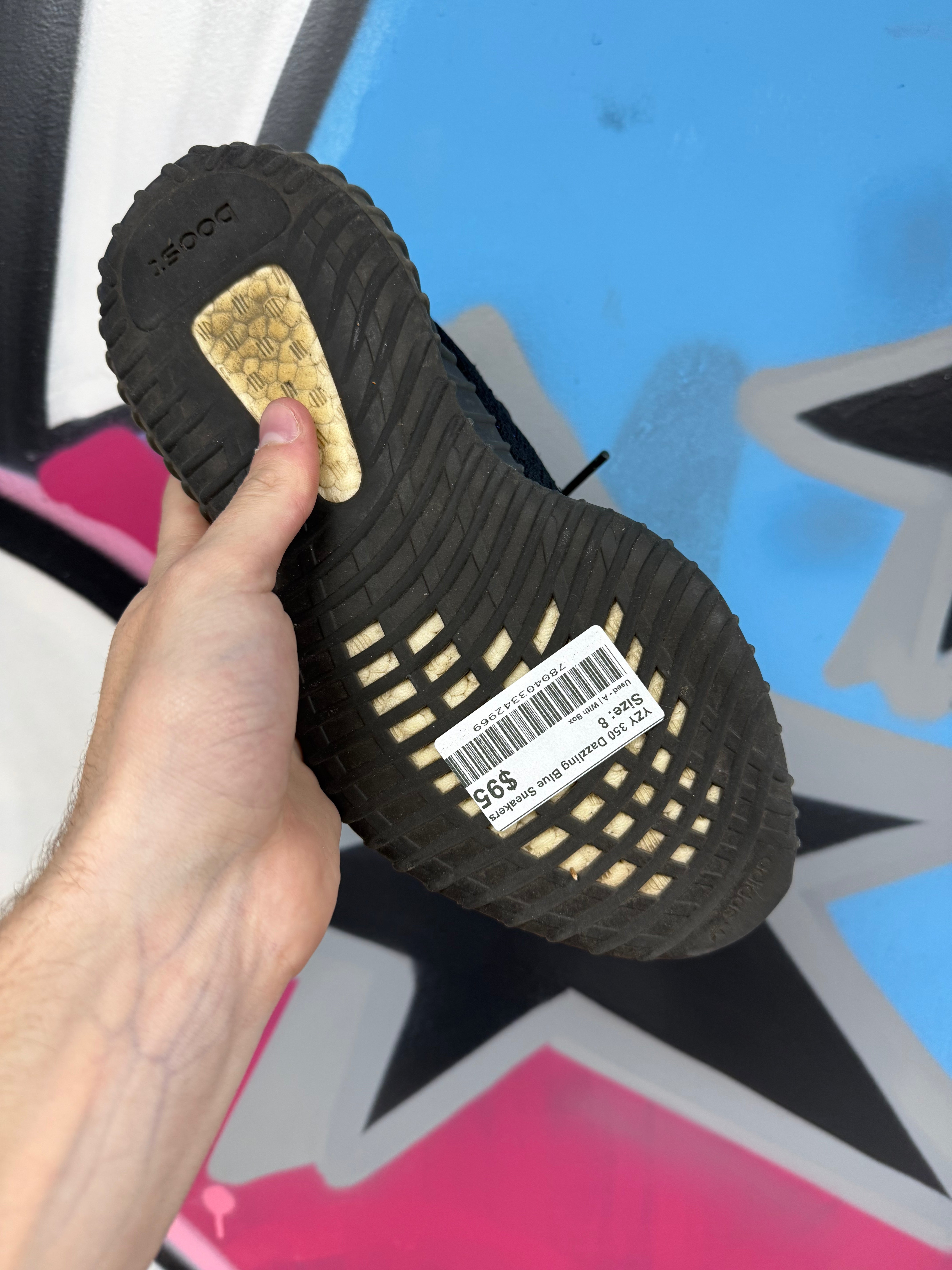 YZY 350 Dazzling Blue Sneakers