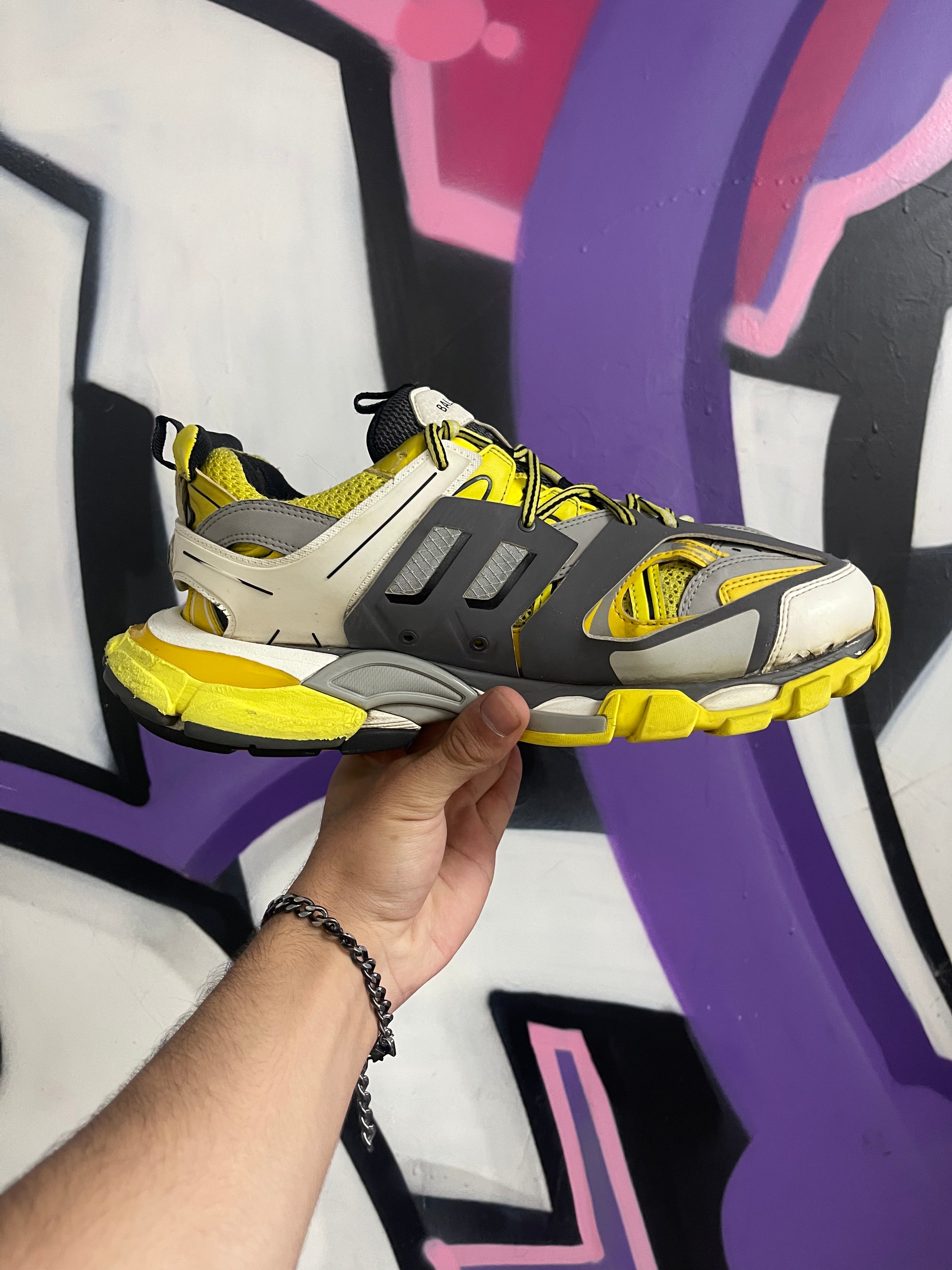 Balenciaga Yellow Grey Track Sneakers