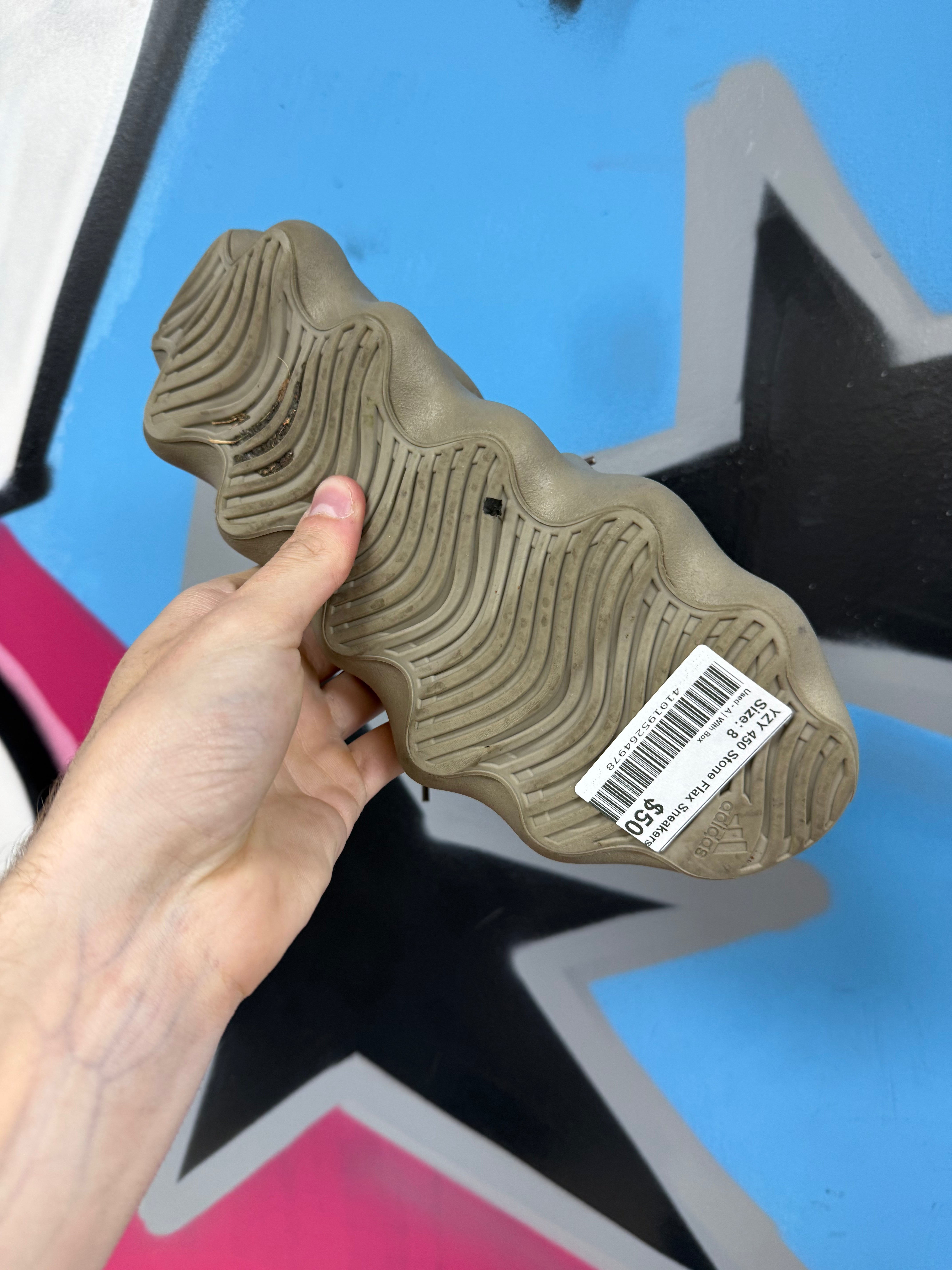 YZY 450 Stone Flax Sneakers