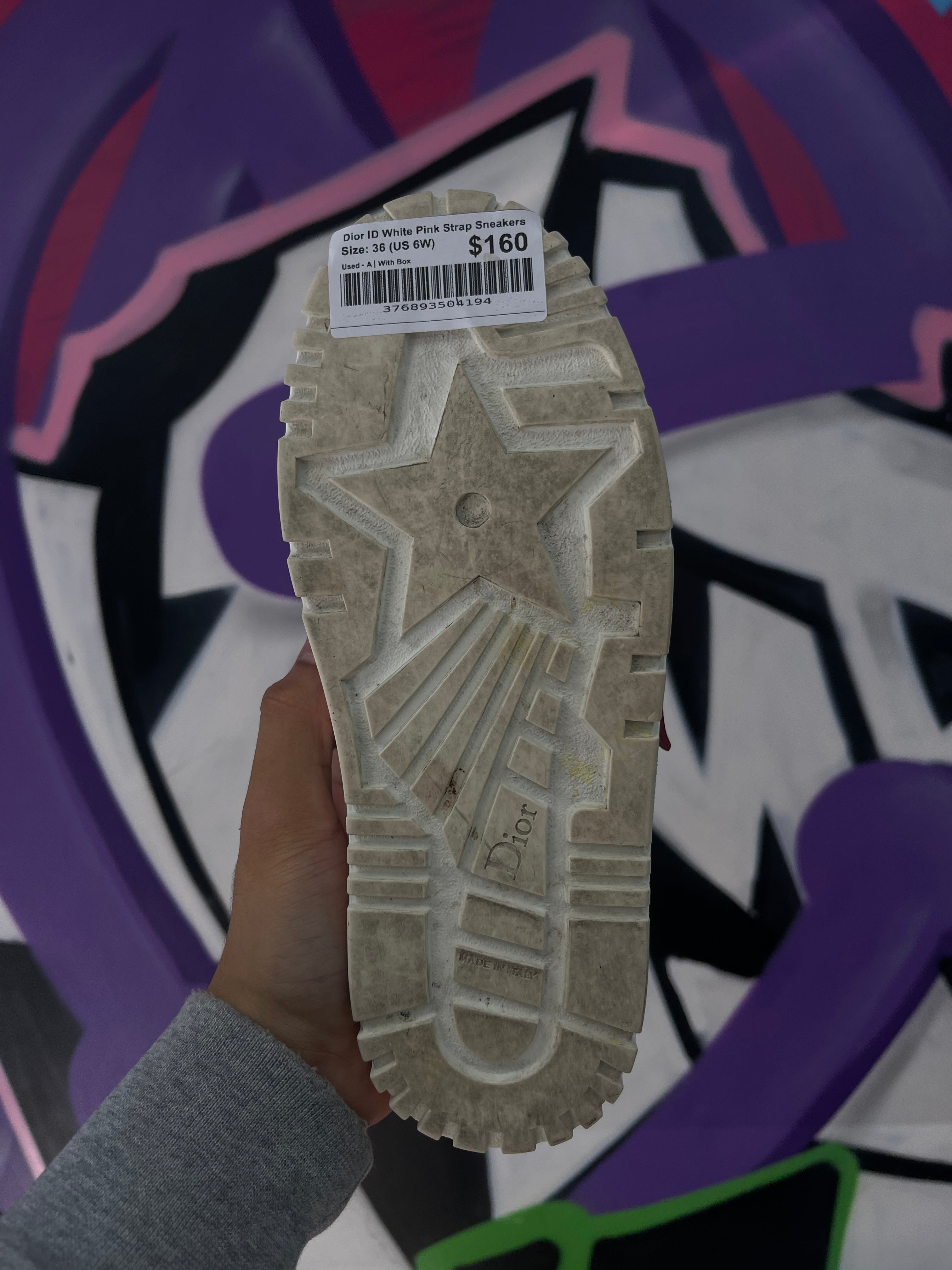 Dior ID White Pink Strap Sneakers