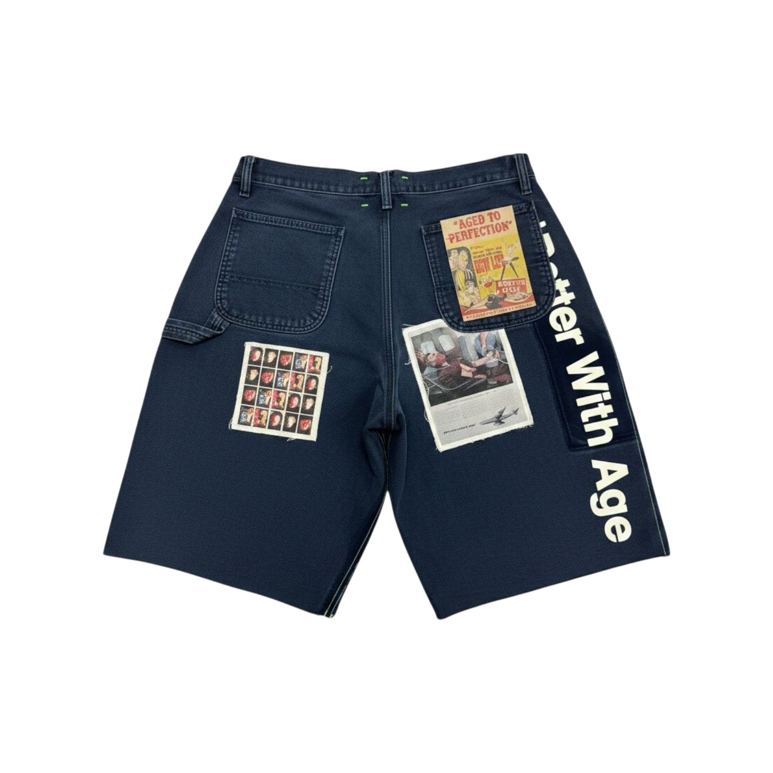 Better With Age 'Cocktail Single Knee' Multicolor Carpenter Shorts
