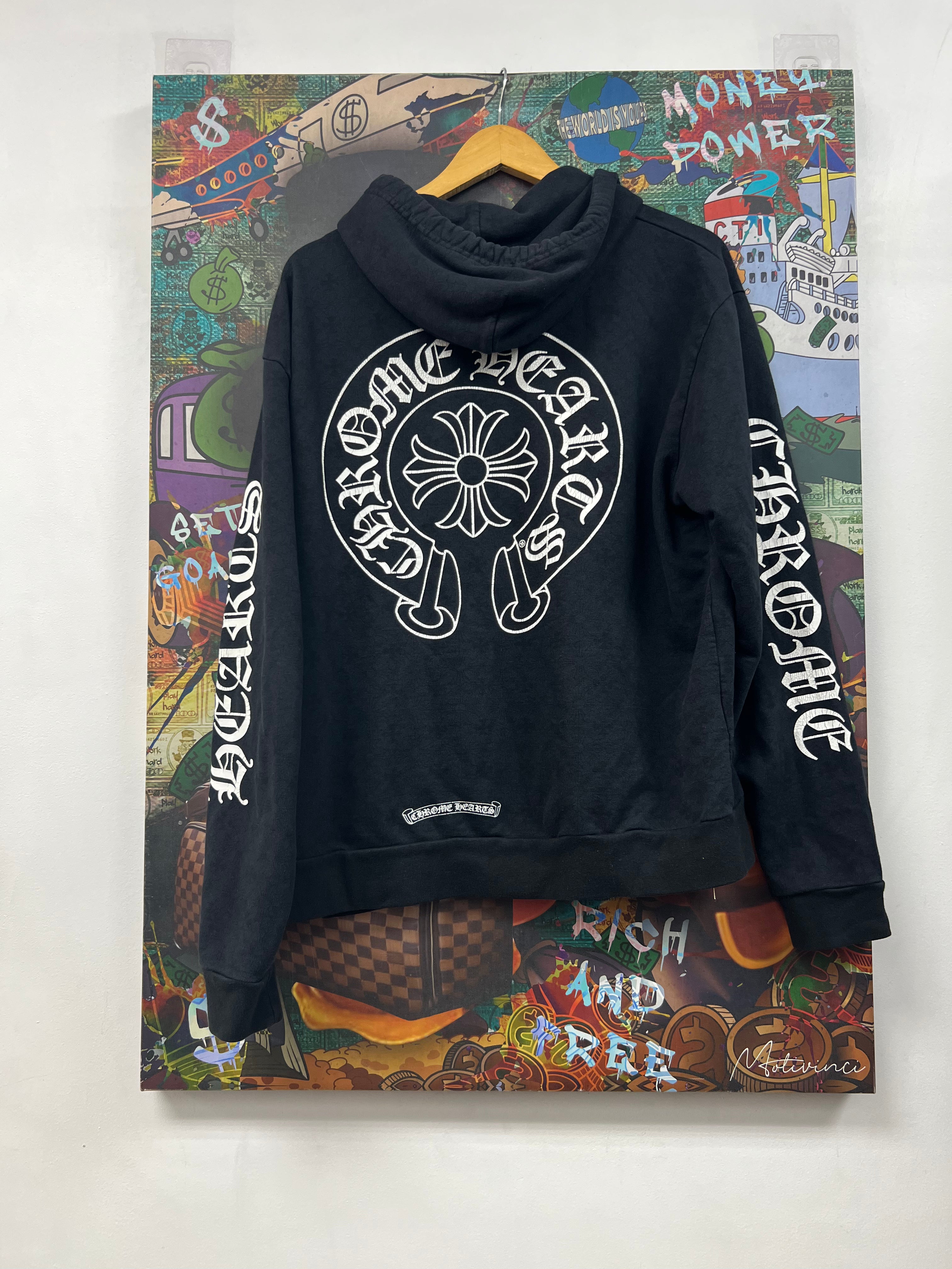 Chrome Hearts Black Plus Monogram Horseshoe Hoodie