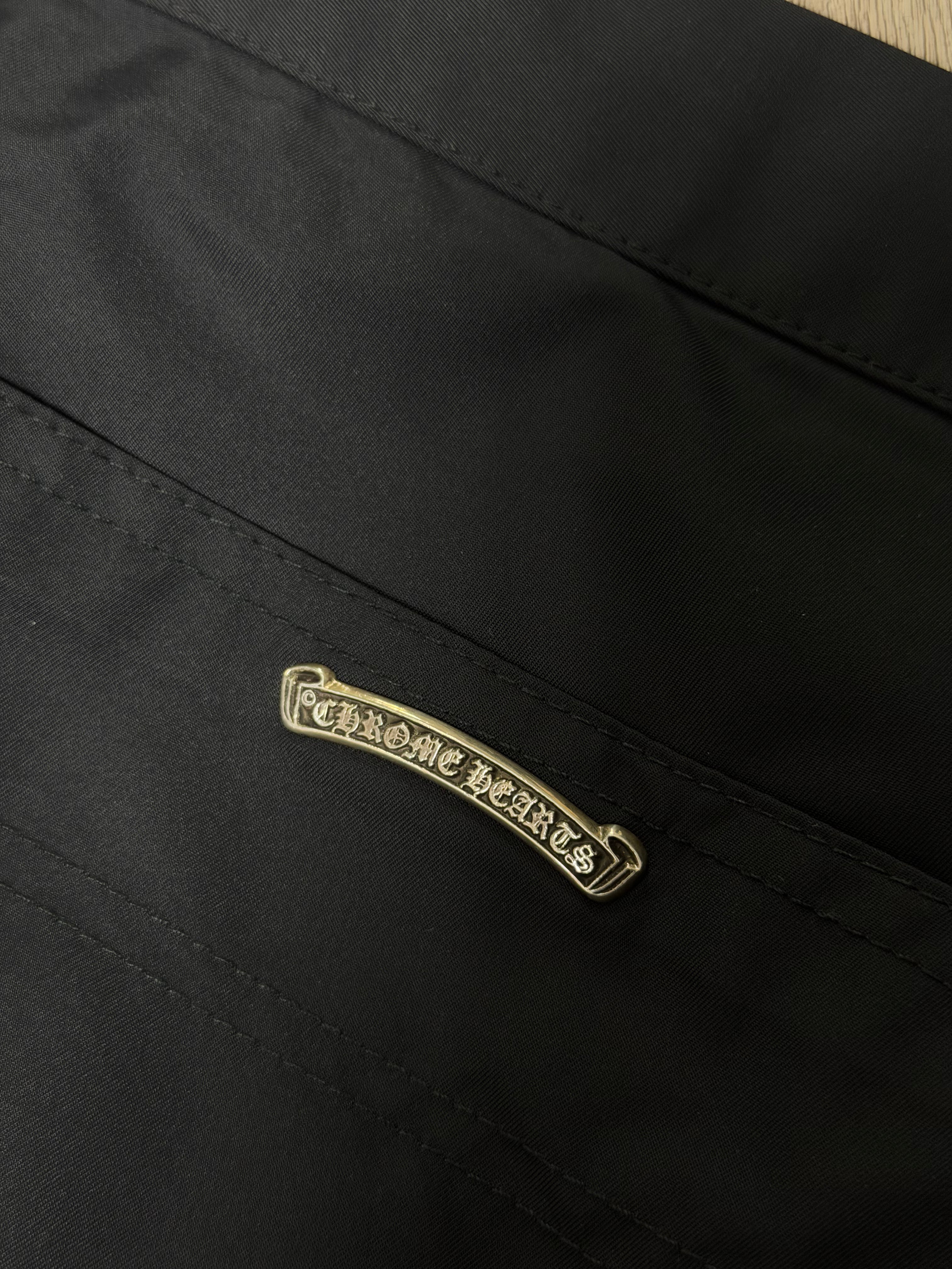 Chrome Hearts Black Nylon Double Knee Carpenter Shorts