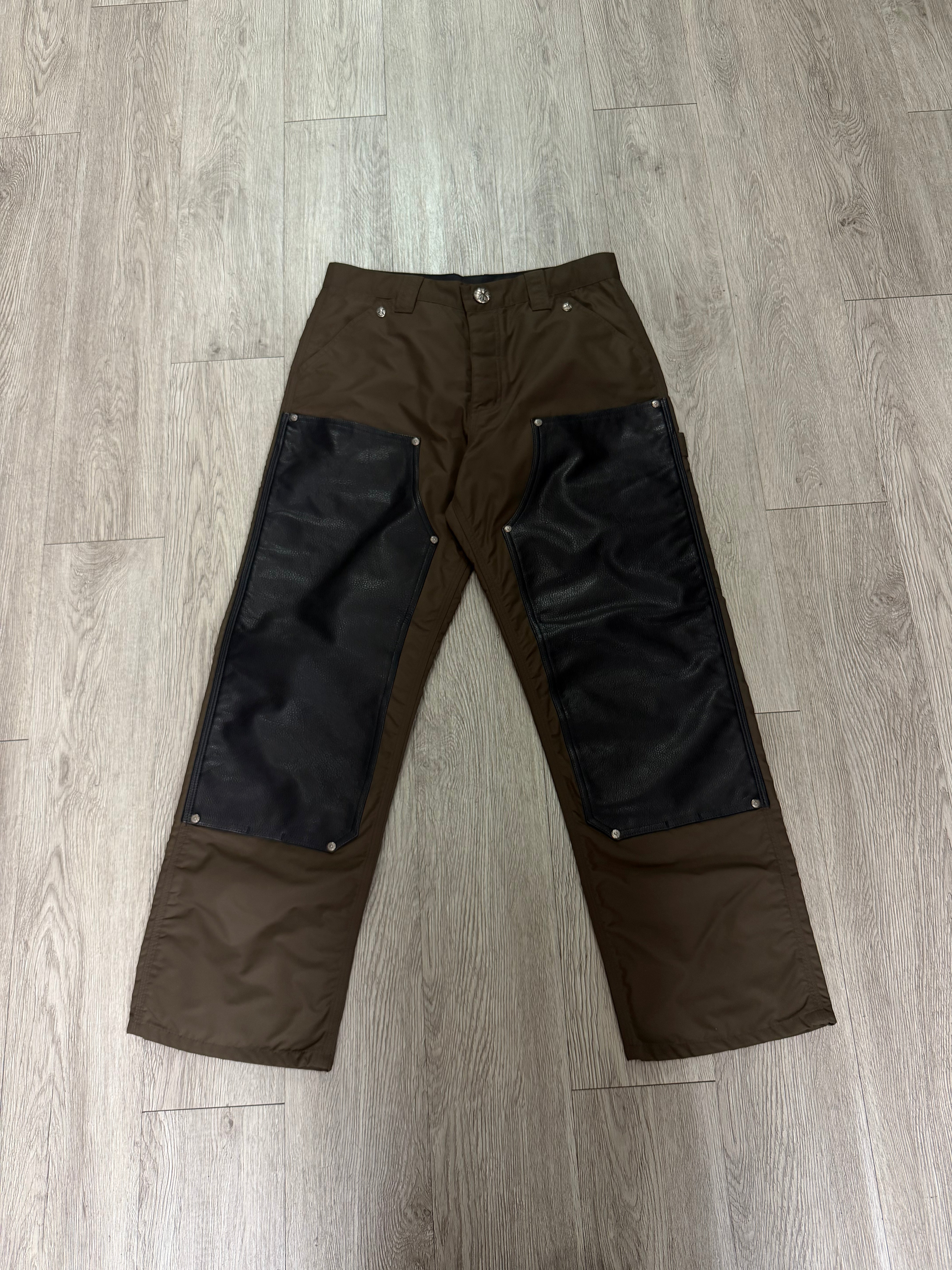 Chrome Hearts Brown Pink Nylon Double Knee Carpenter Pants