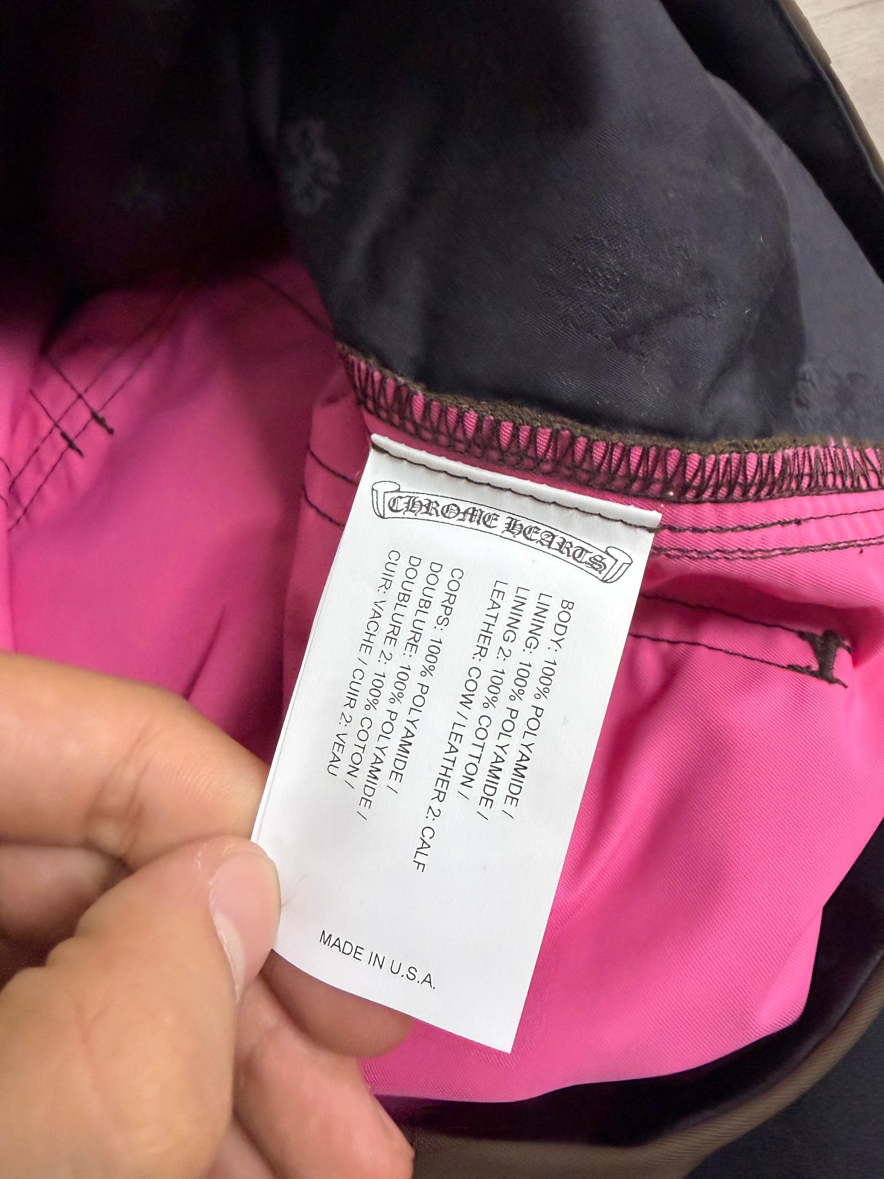 Chrome Hearts Brown Pink Nylon Double Knee Carpenter Pants