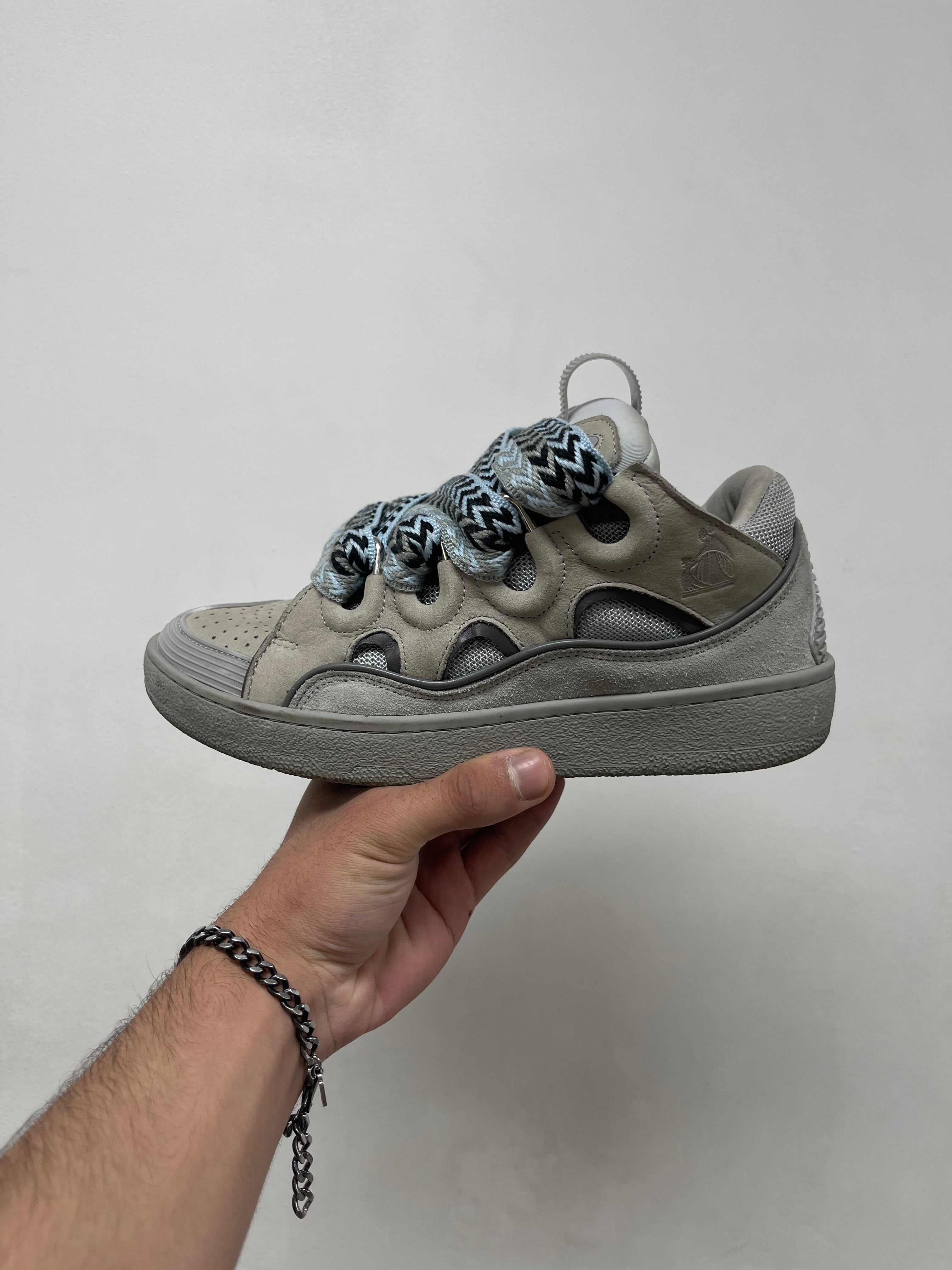 Lanvin Grey Curb Sneakers