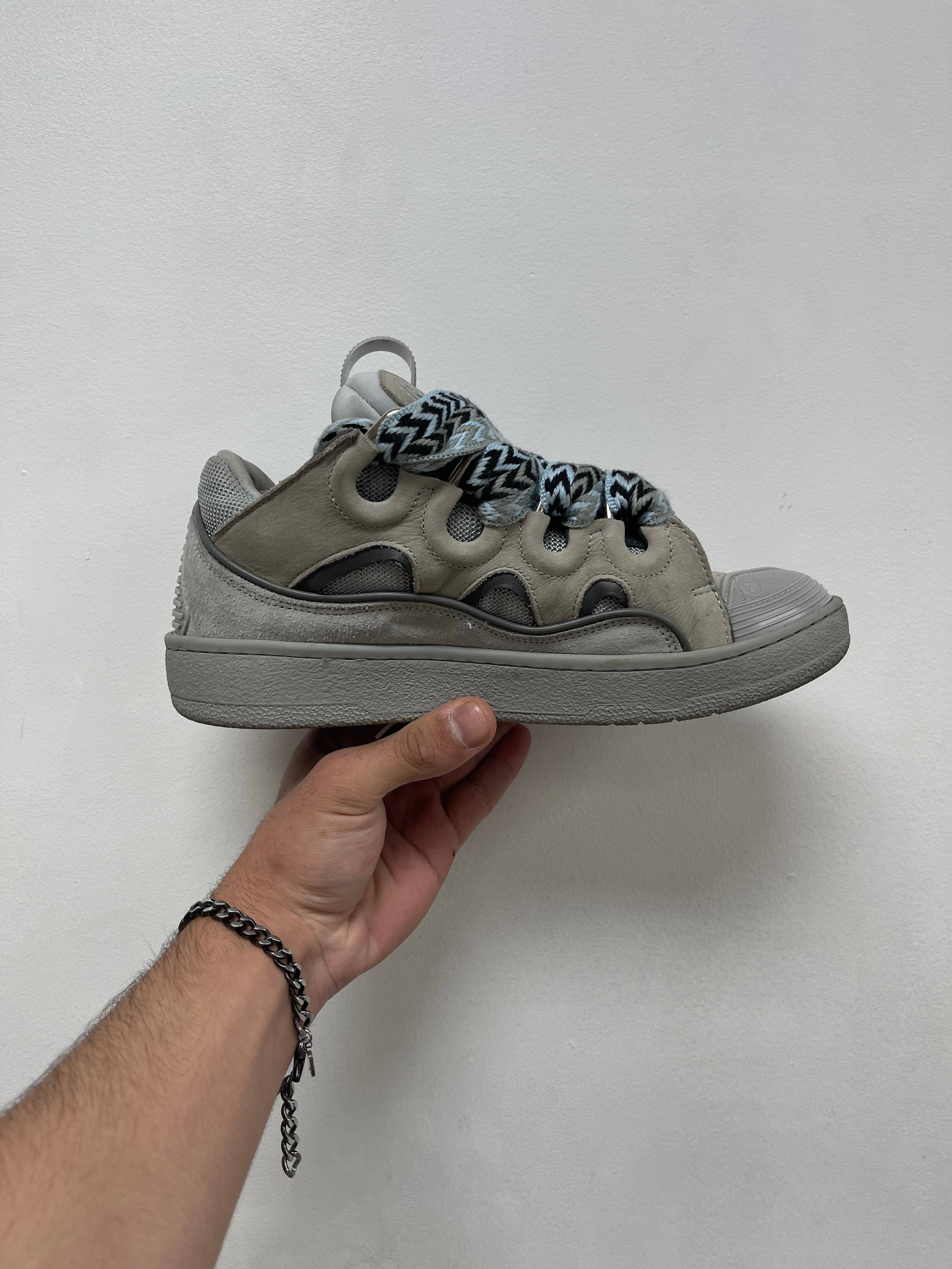 Lanvin Grey Curb Sneakers