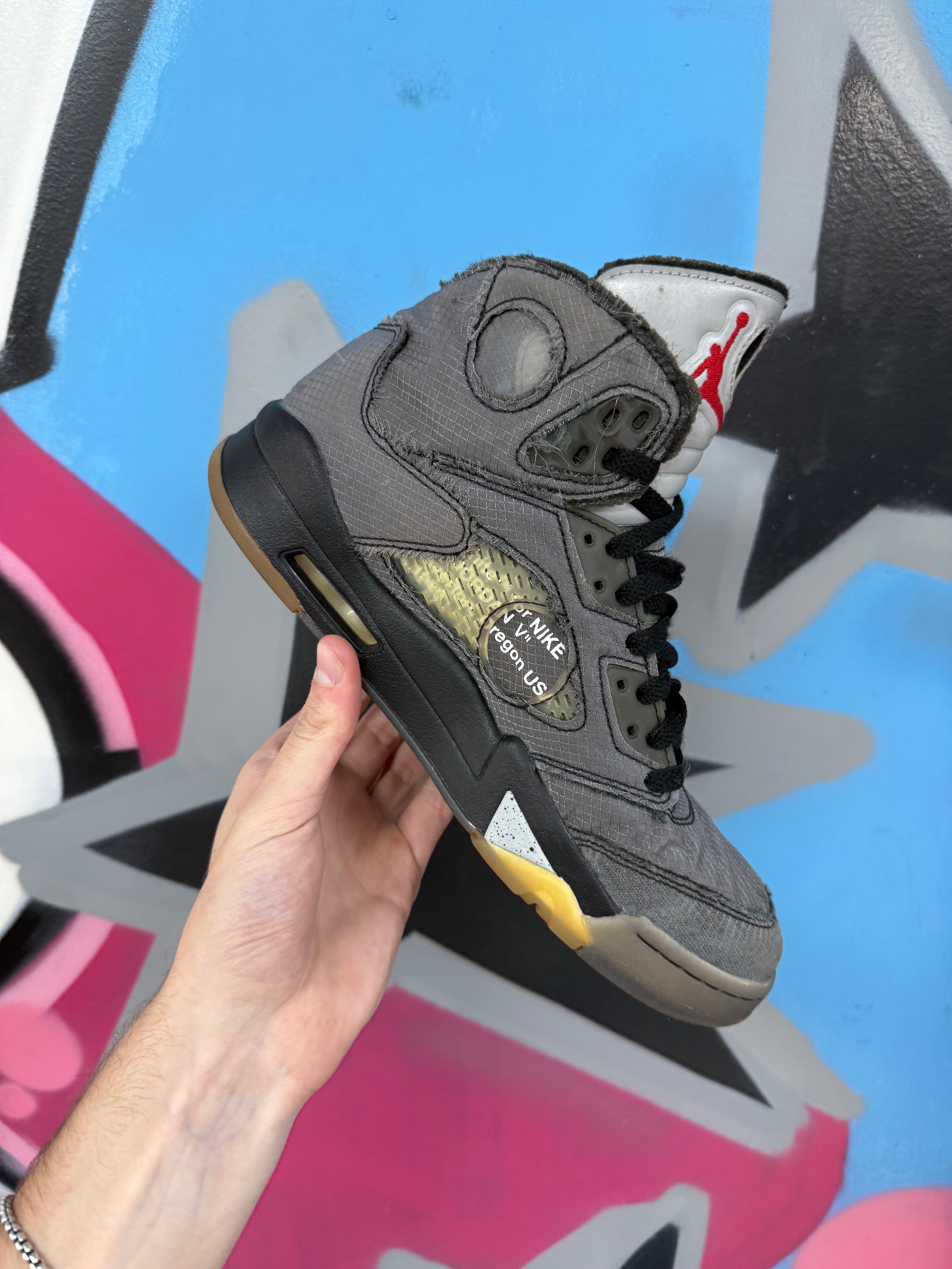 Nike Jordan 5 Off White Muslin Sneakers