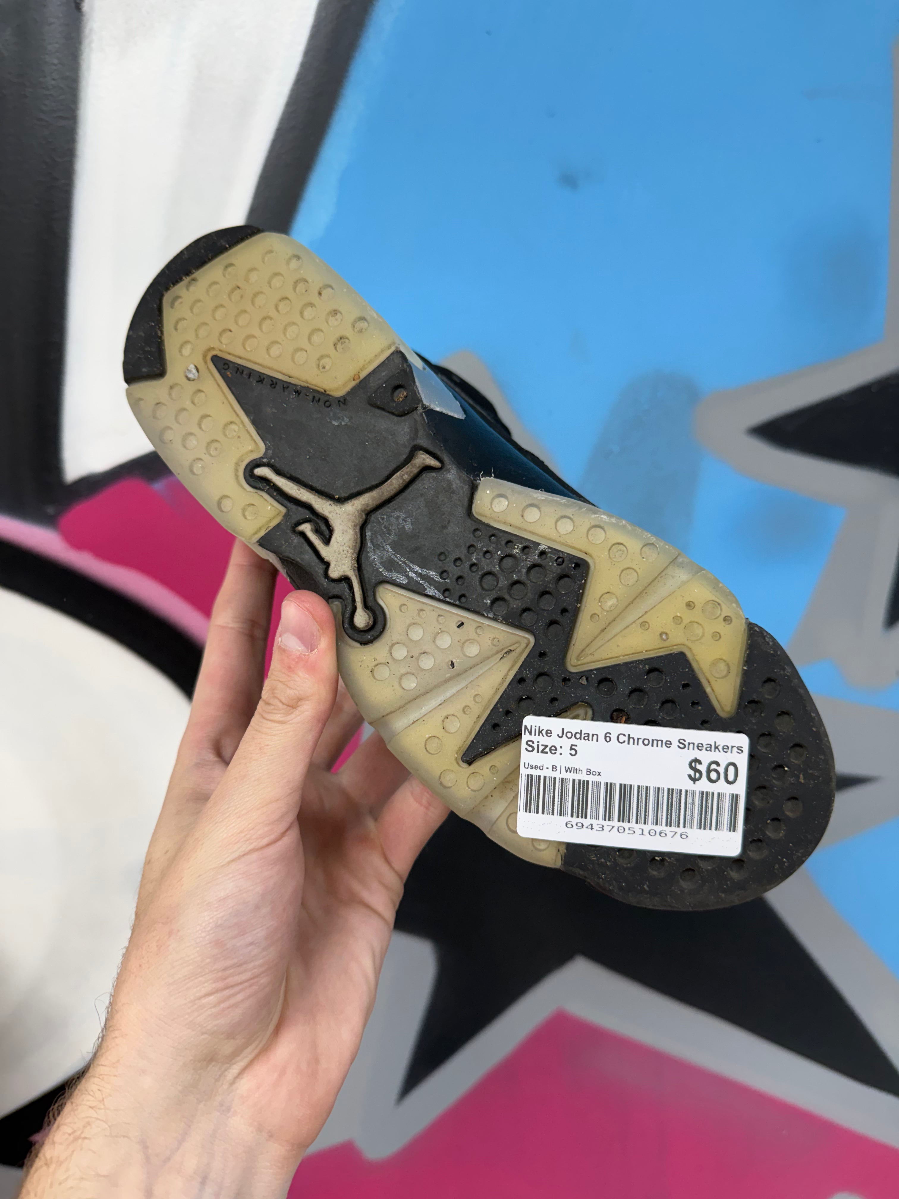 Nike Jodan 6 Chrome Sneakers