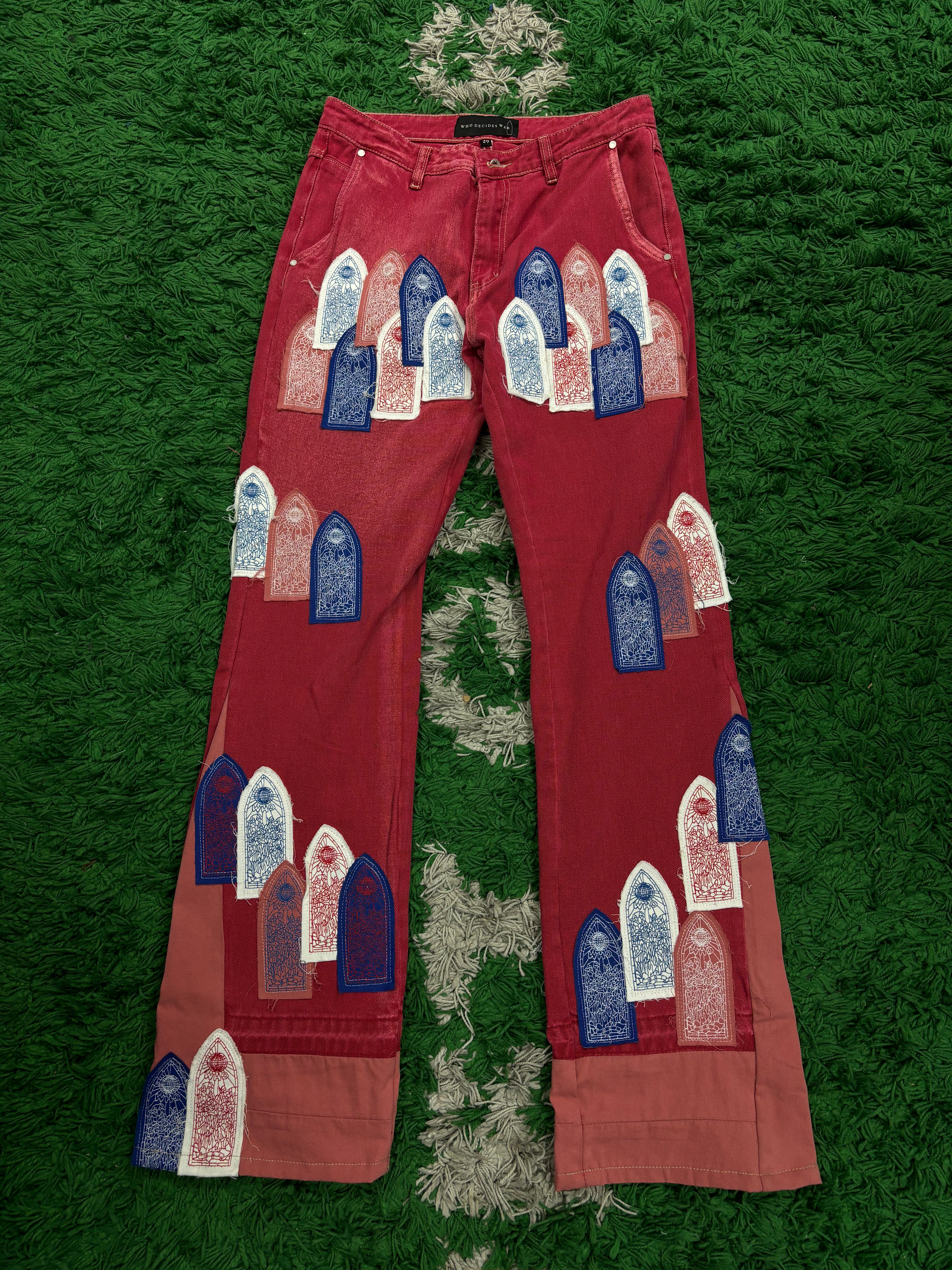 WDW Patched Arch Denim Grey New 38 With Tags