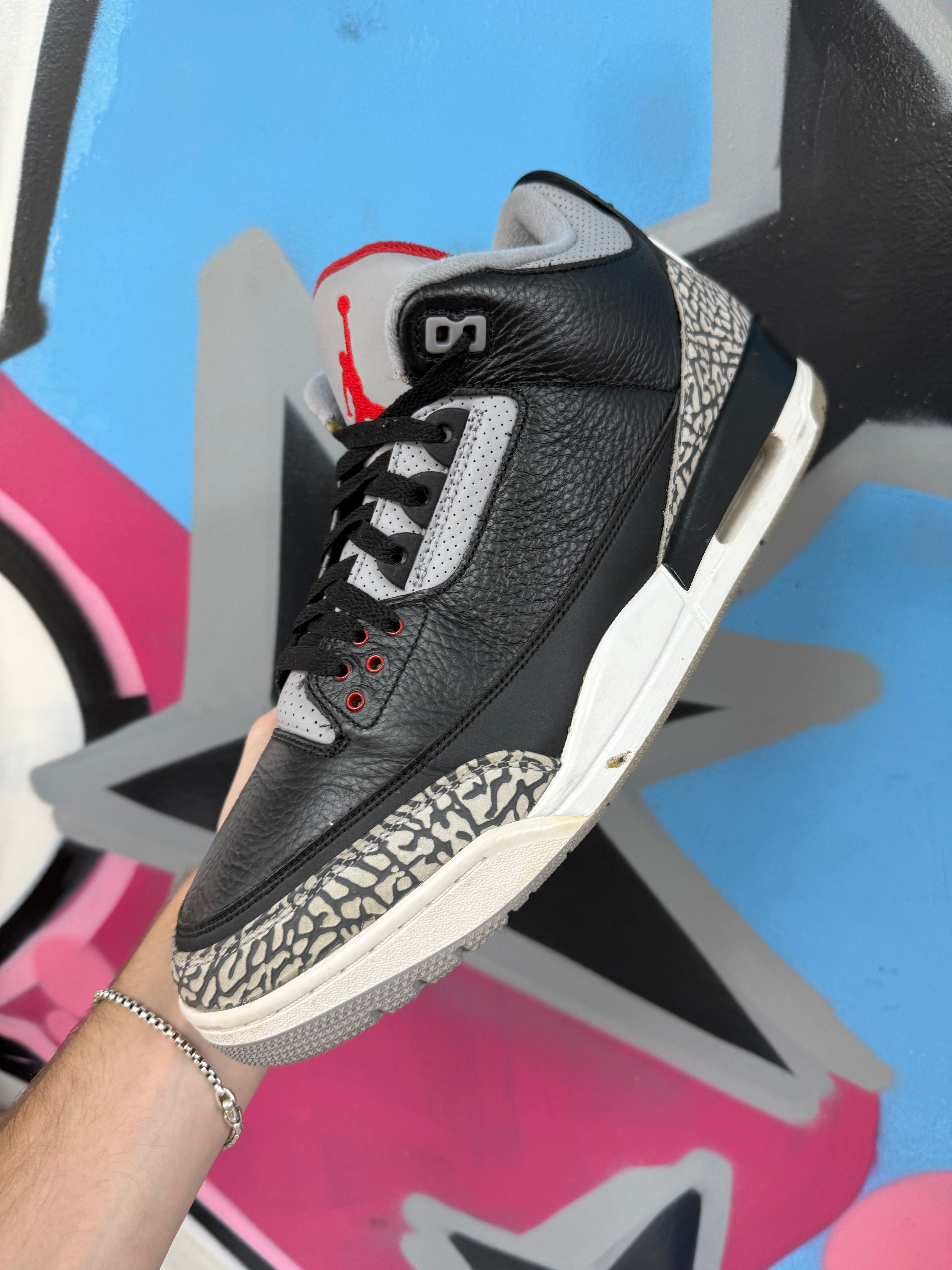 Nike Jordan 3 Black Cement Sneakers