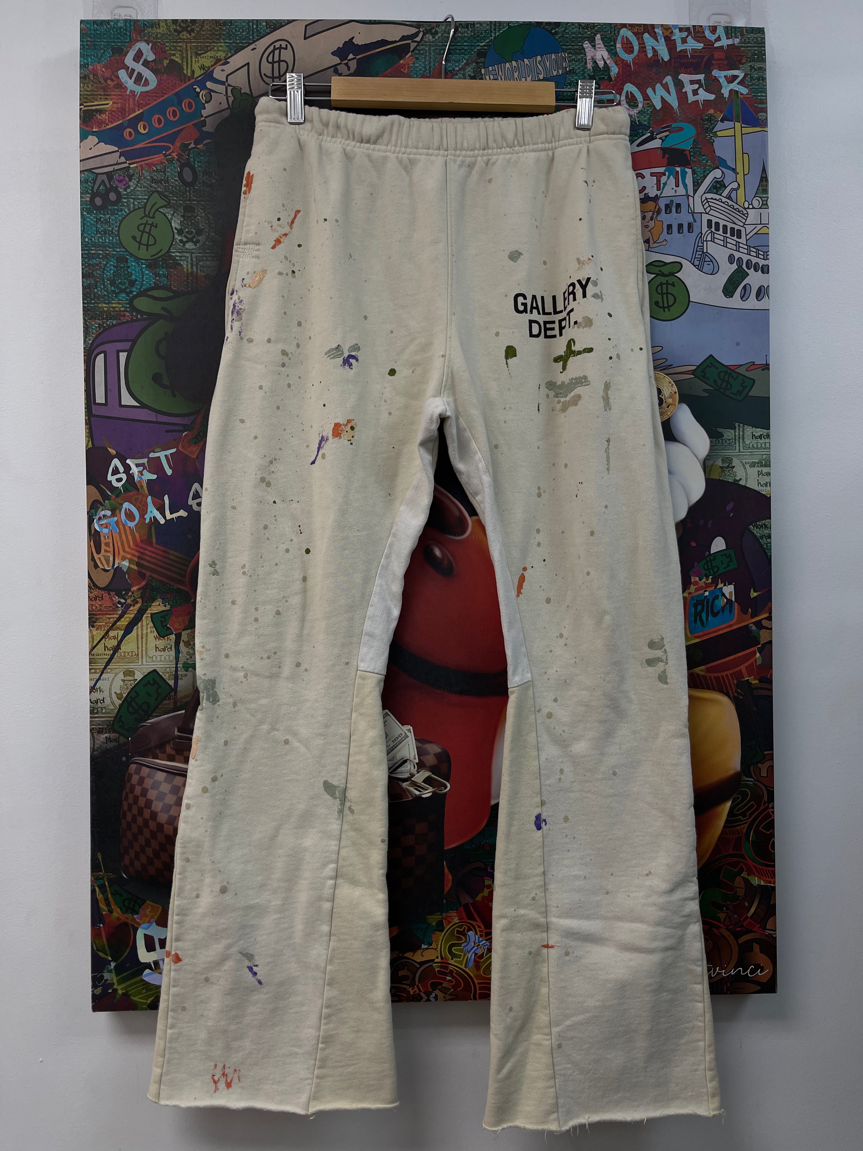 Gallery Dept. Cream Flared Sweats