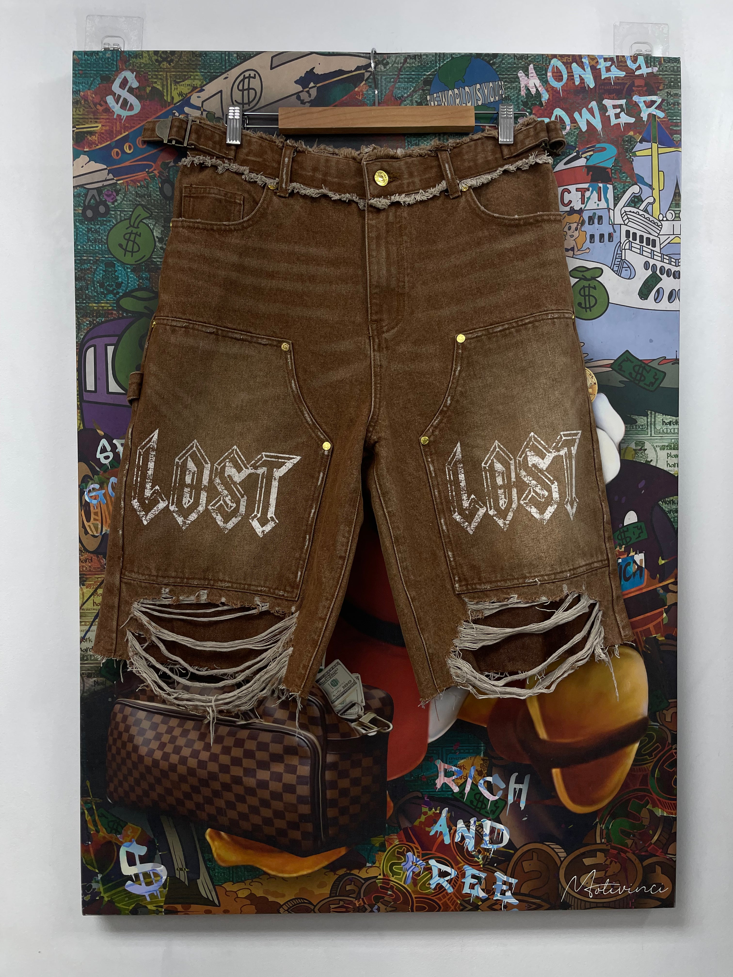 Lost Intricacy Brown Carpenter Shorts