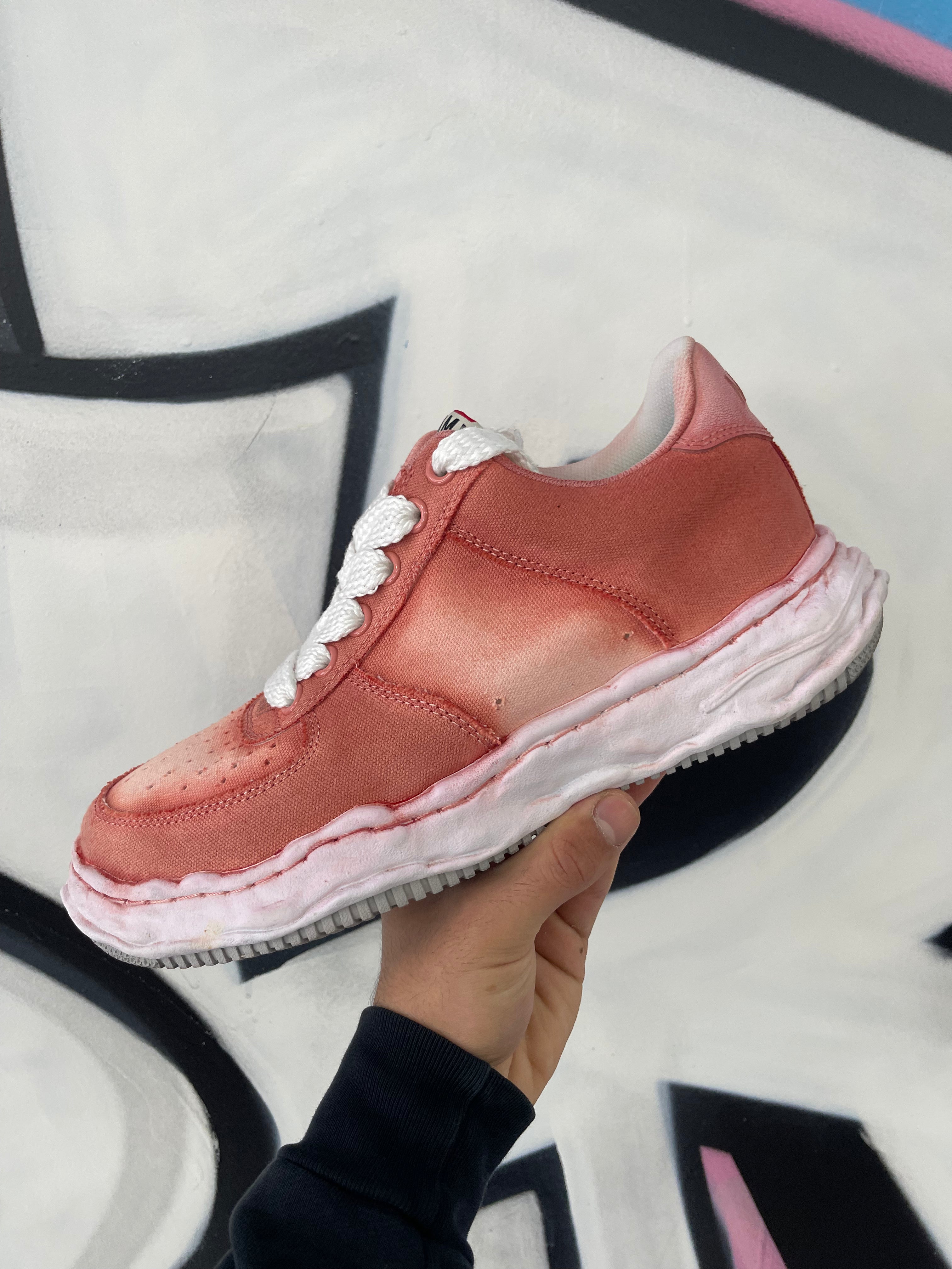 MMY Red Pink Low Top Sneakers Used With Box